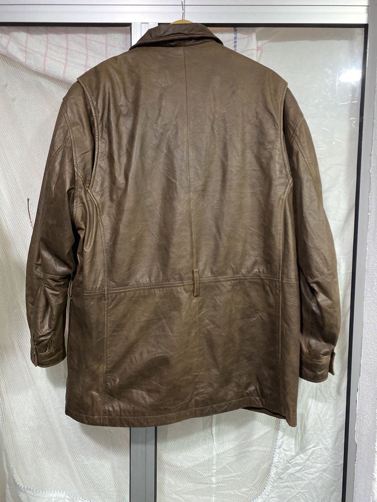 Japanese Brand Vintage Parka Leather Jacket WILSONS Size US XL / EU 56 / 4 - 10 Thumbnail