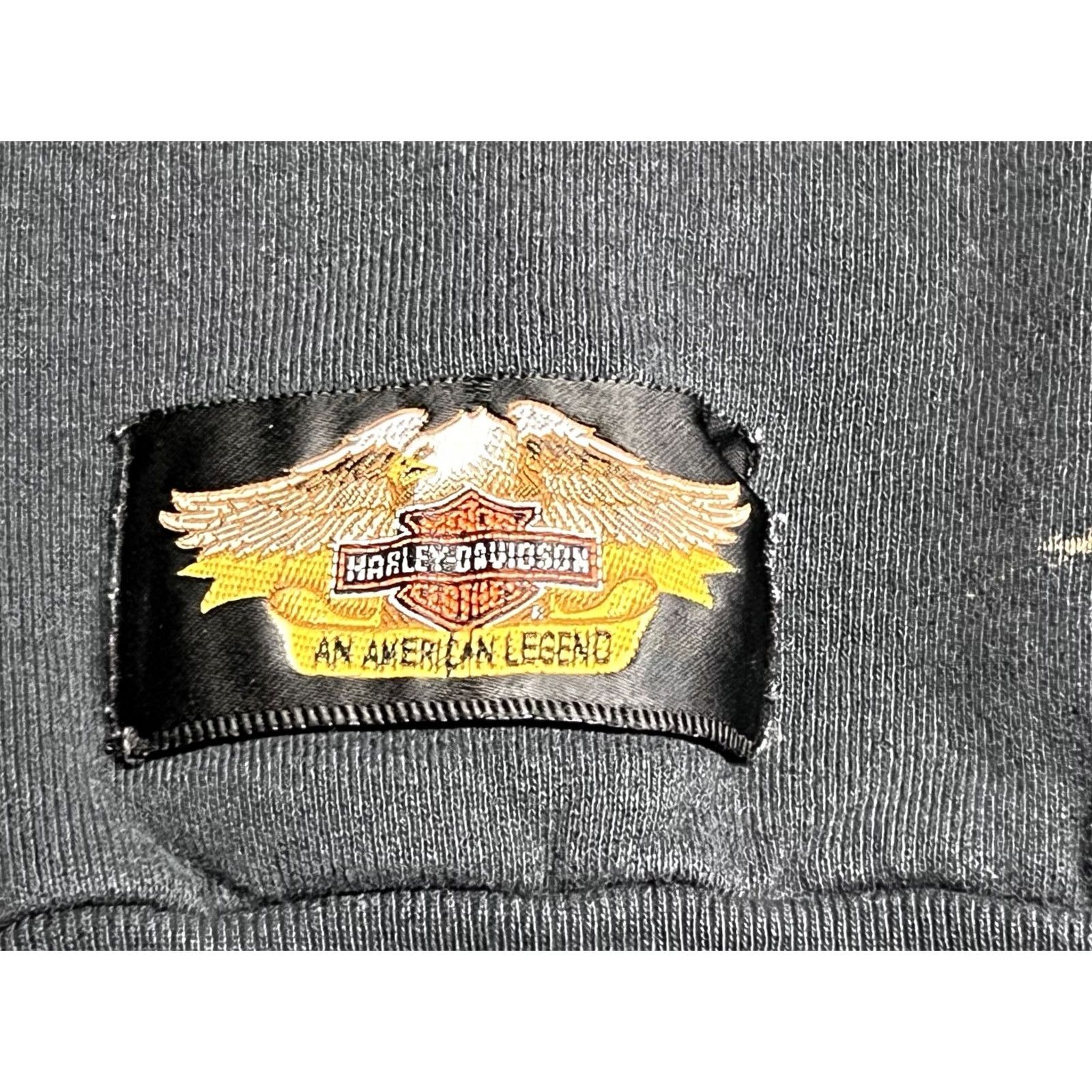 Harley Davidson VINTAGE Harley Davidson Hoodie 3D Emblem Rose Butterfly Sweatshirt Black L Mens Womens Unisex Adults 80s Dayton Bike Week Graphic Print Size US L / EU 52-54 / 3 - 6 Thumbnail