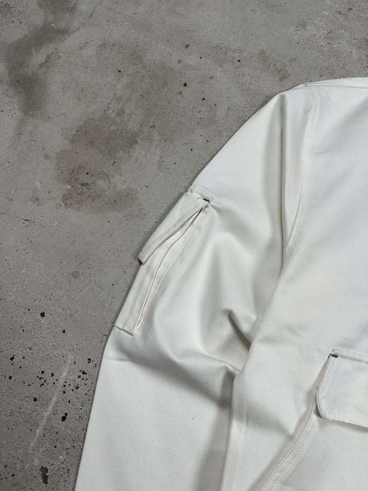 Le Laboureur Vintage y2k White Workwear Jacket Utility Big Front Pockets Size US XL / EU 56 / 4 - 4 Thumbnail