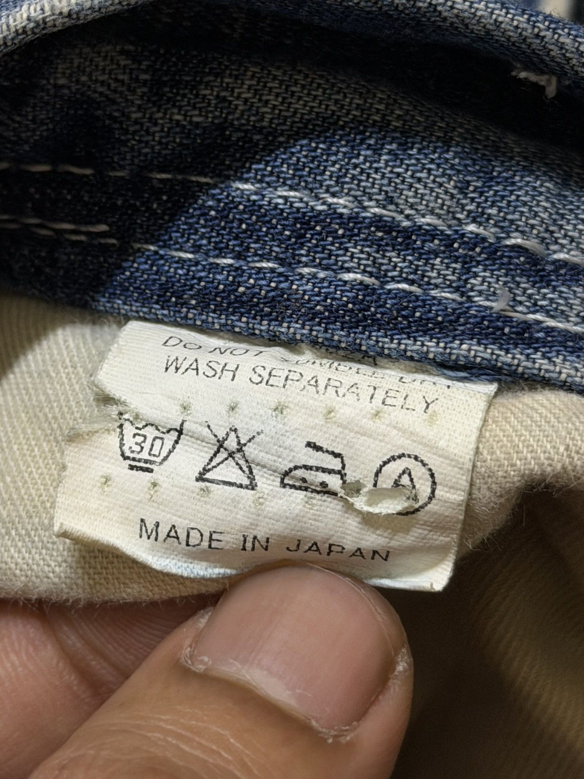 Norbit Vintage 90s Japan Norbit Blue Faded Wash Distressed Wide Leg Size US 31 - 7 Thumbnail