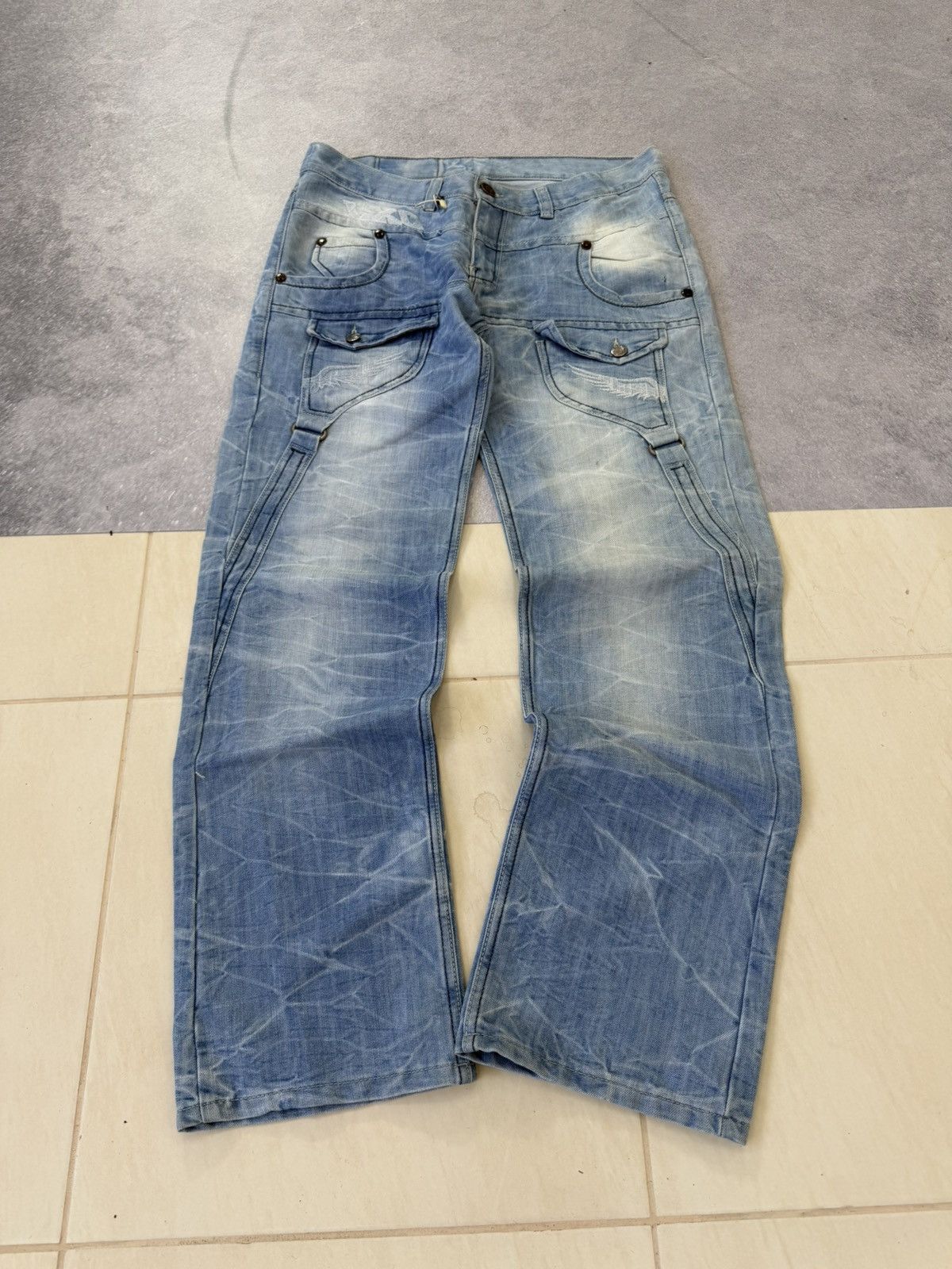 Hedi Slimane 00s Diesel Hedi Slimane Dior Style Washed Denim Jeans Size US 30 / EU 46 - 2 Thumbnail