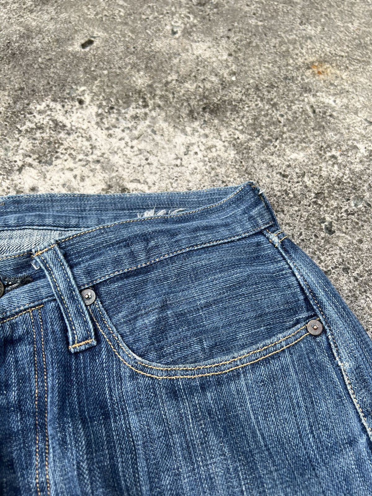 If Six Was Nine Vintage Sugar Canes Selvedge Honolulu Hawaii Distress Jean Size US 30 / EU 46 - 12 Thumbnail