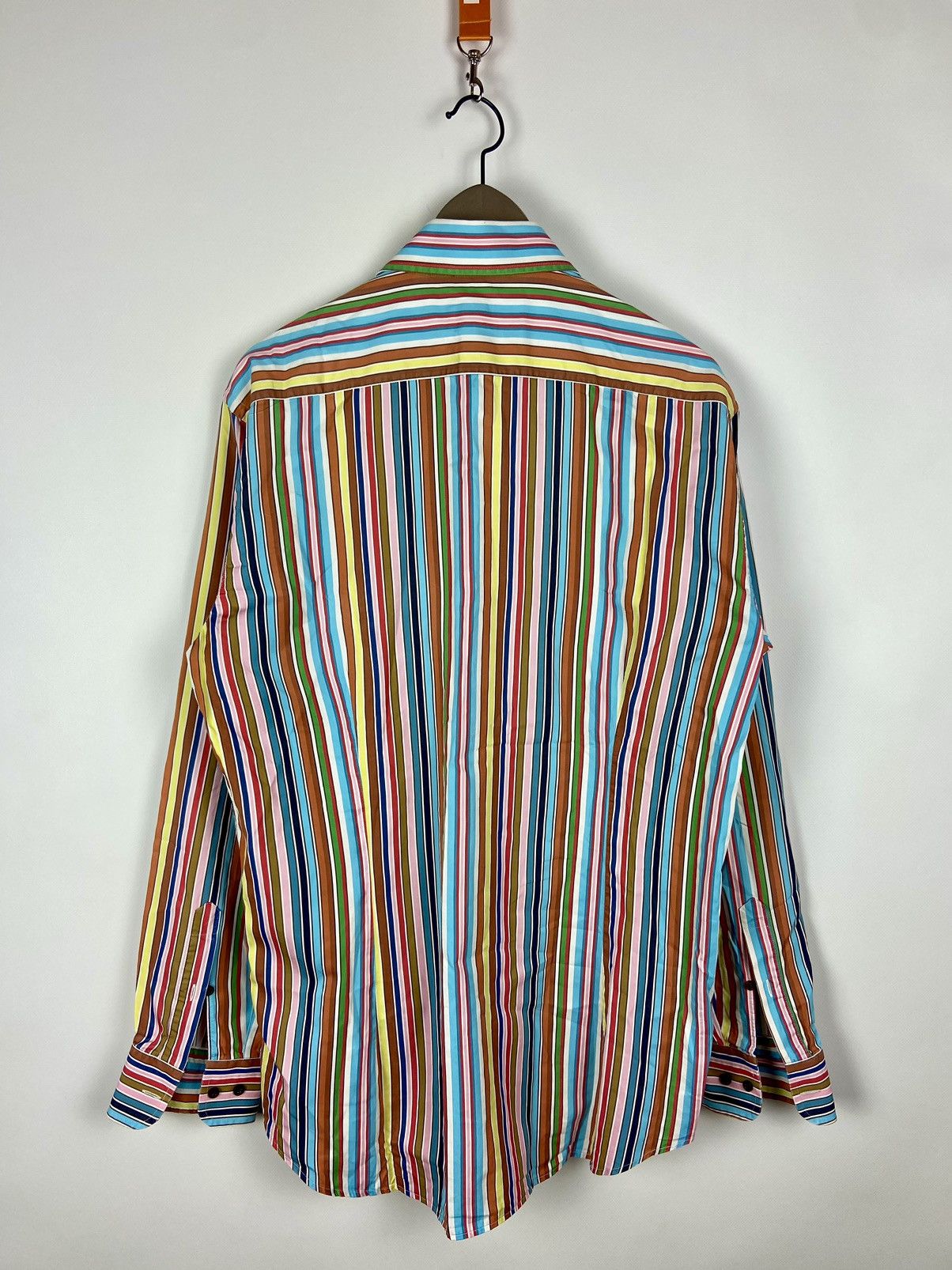Etro Etro Milano Mens Striped Button-Down Luxury Shirt Size US L / EU 52-54 / 3 - 2 Thumbnail