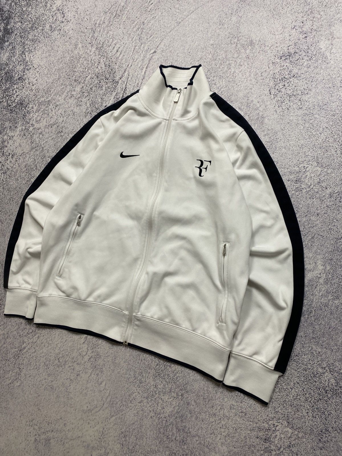 Nike Nike Roger Federer RF Tennis Track Jacket White Full Zip