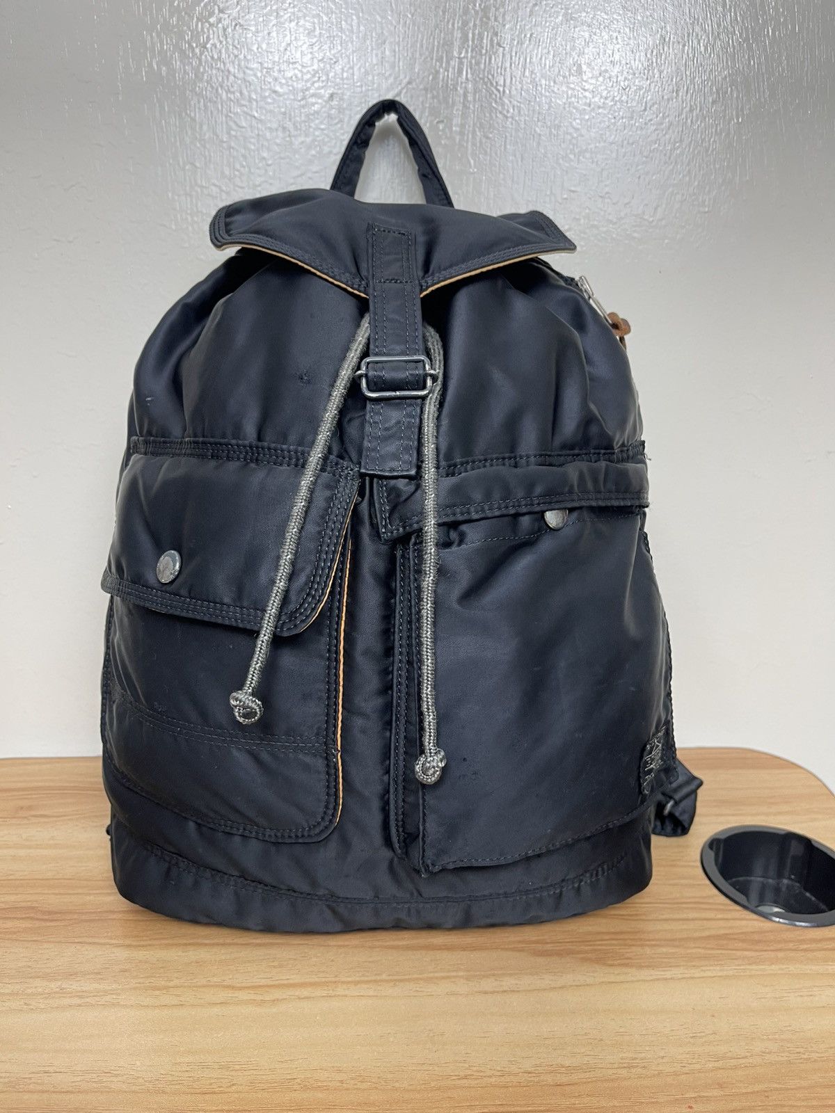 Porter Porter Tanker Rucksack Backpack Drawstring Nylon Black Size ONE SIZE - 1 Thumbnail