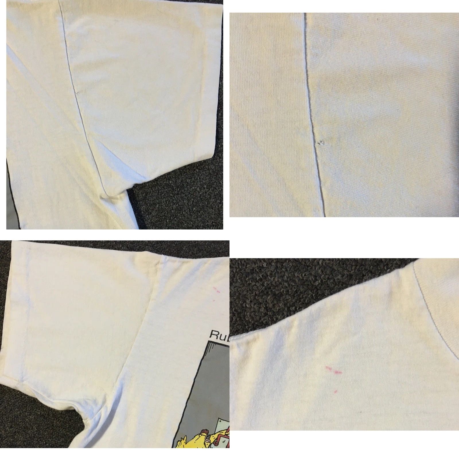 Vintage Vtg 90s Dark Secret To Chicken Fried Steak Faded Crop Shirt L Funny Joke Grunge Shirt Womens L White Distressed 80s Grunge Humor USA California Surf Size L / US 10 / IT 46 - 8 Thumbnail