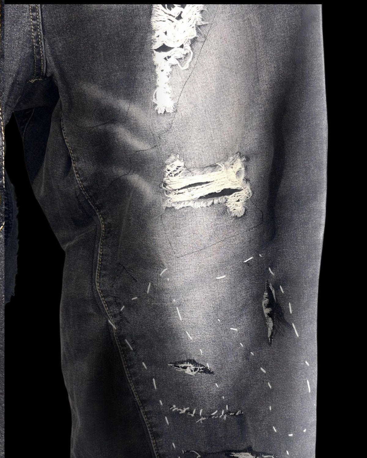 Other Deconstructed custommade distressed sagged pants Size US 44 / EU 60 - 4 Thumbnail