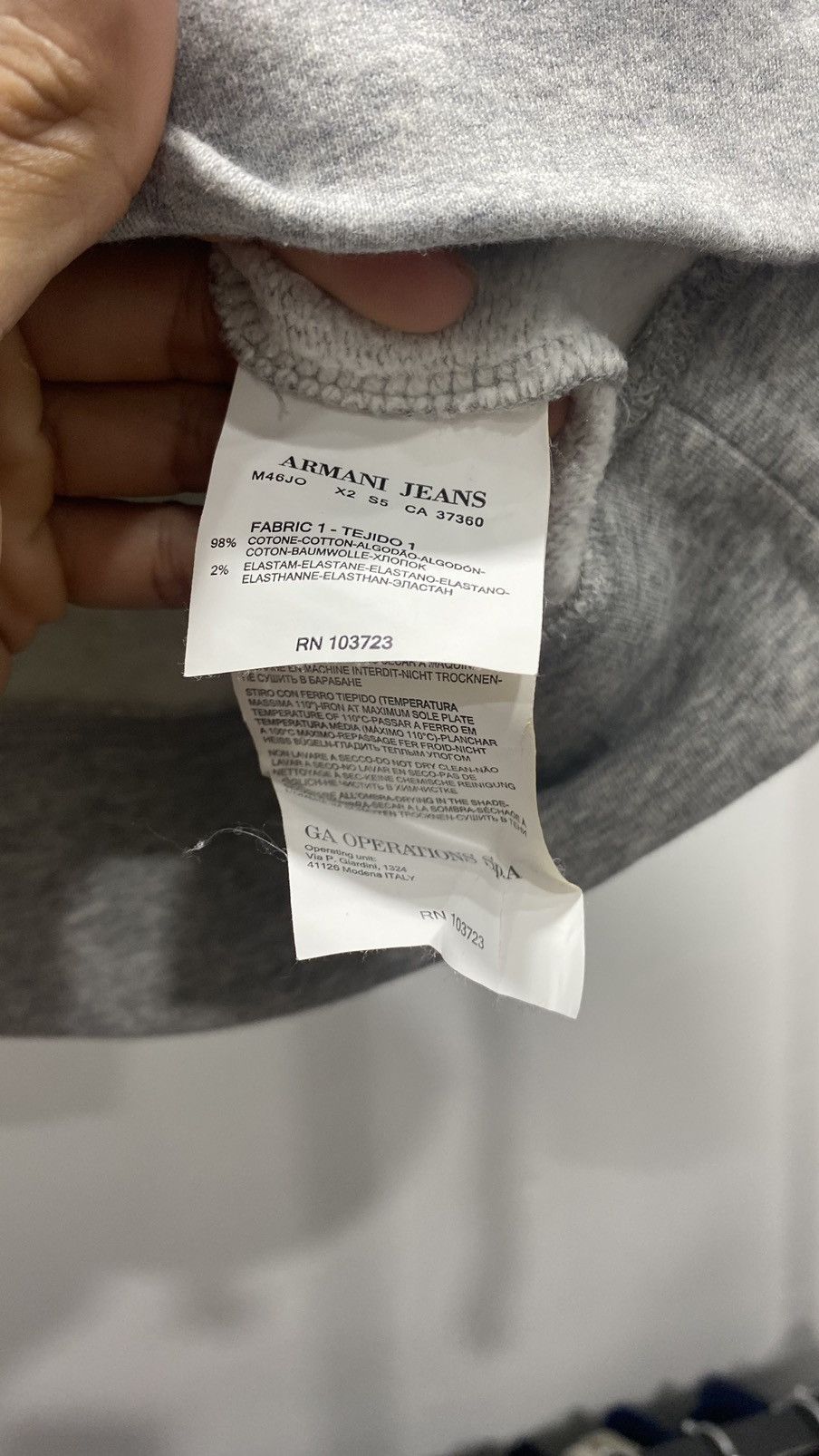 Designer × Giorgio Armani Armani Jeans Comfy Sweatshirt Size XXS / US 00 / IT 34 - 7 Thumbnail