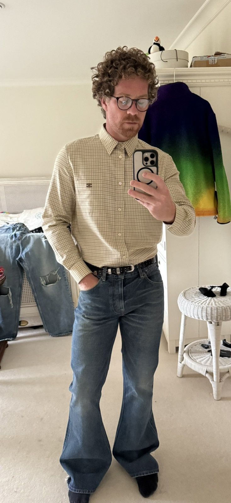 Celine SS24 Grail Celine Marco Union wash Kendrick flares jeans Size US 27 - 5 Thumbnail