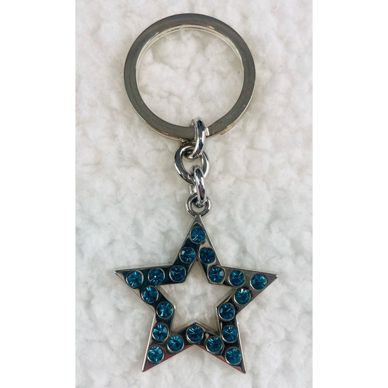 Coach (VTG) COACH • Silver/Blue Pave Crystal Star Keychain Size ONE SIZE - 5 Thumbnail