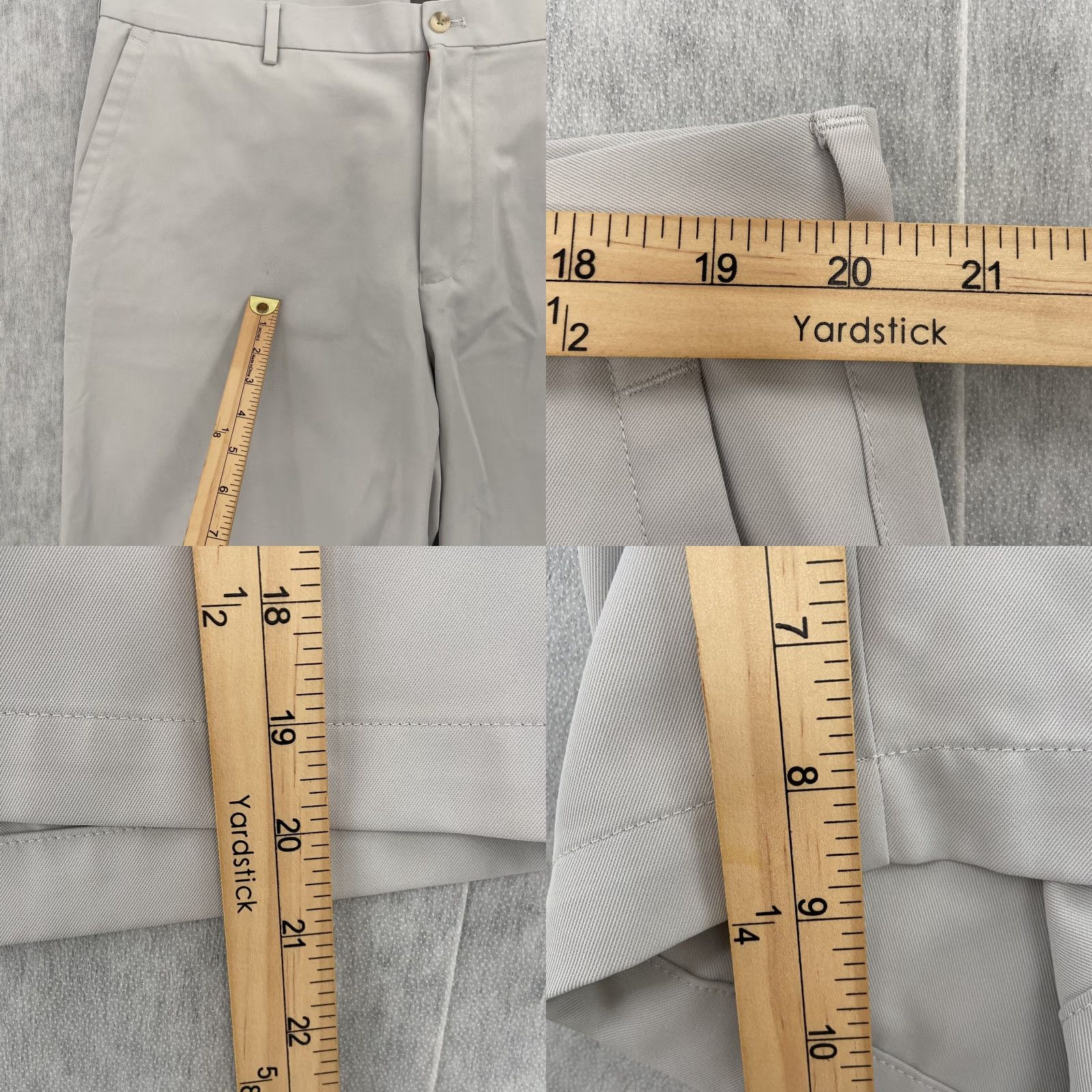 Peter Millar Peter Millar Crown Sport Chino Gray Golf Adult Shorts Size 40 Mens Polyester Pockets Front Zip Button Logo Regular Inseam 9 in Waist 40in Size US 40 / EU 56 - 8 Thumbnail