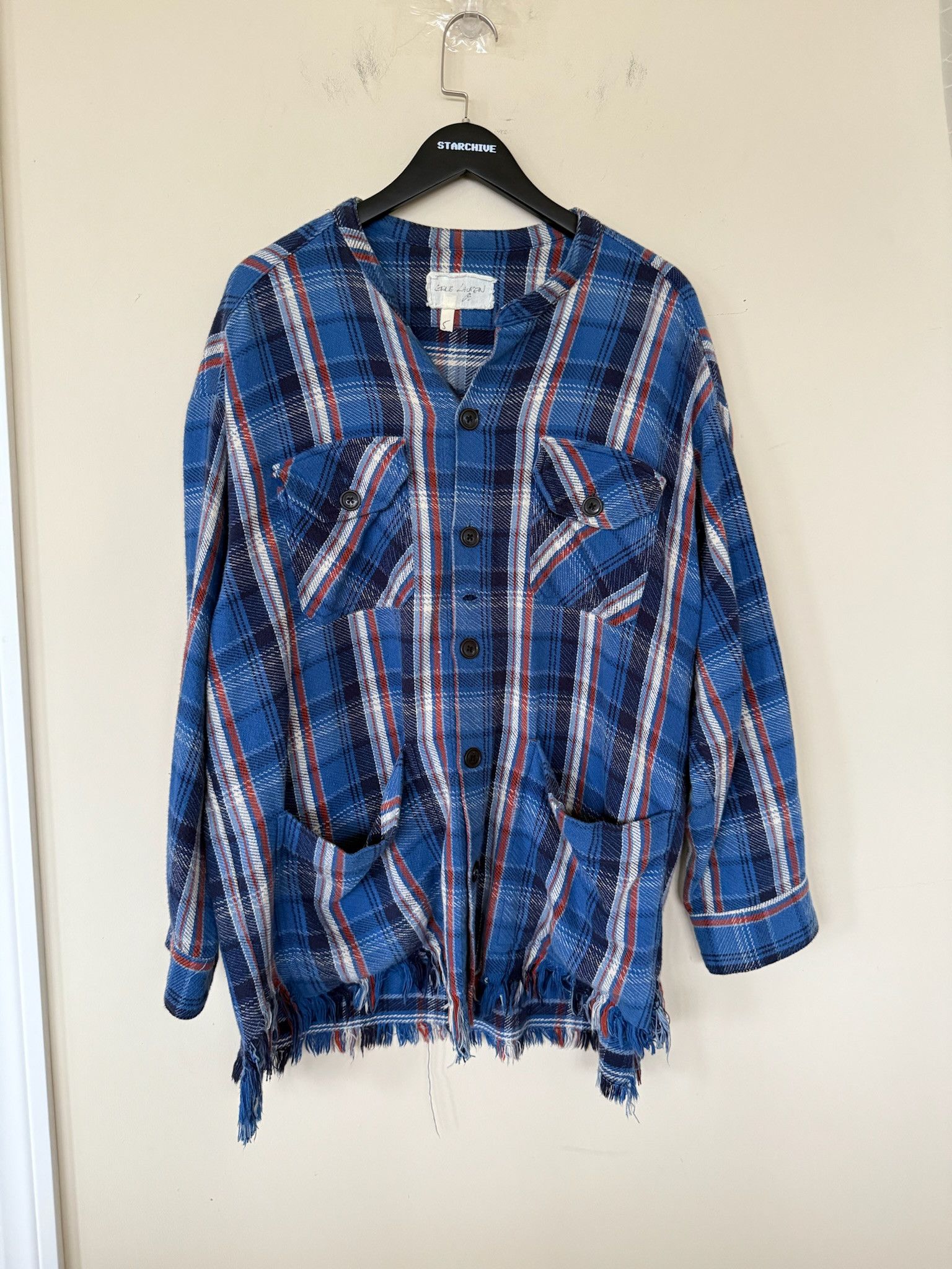Greg Lauren Greg Lauren Plaid Flannel Blue Size US XXL / EU 58 / 5 - 1 Thumbnail