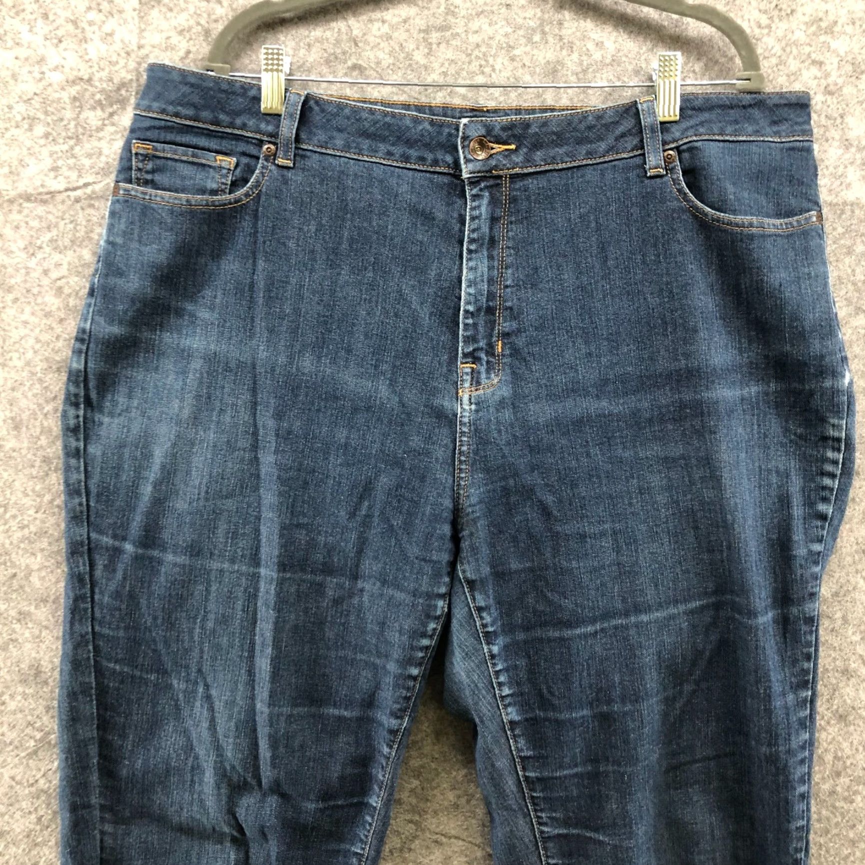 Vintage VINTAGE L.L. Bean Jeans Womens Plus Size 20 Tall Classic Fit Straight Leg Blue Denim Clothing Size 42" / US 20 - 3 Thumbnail
