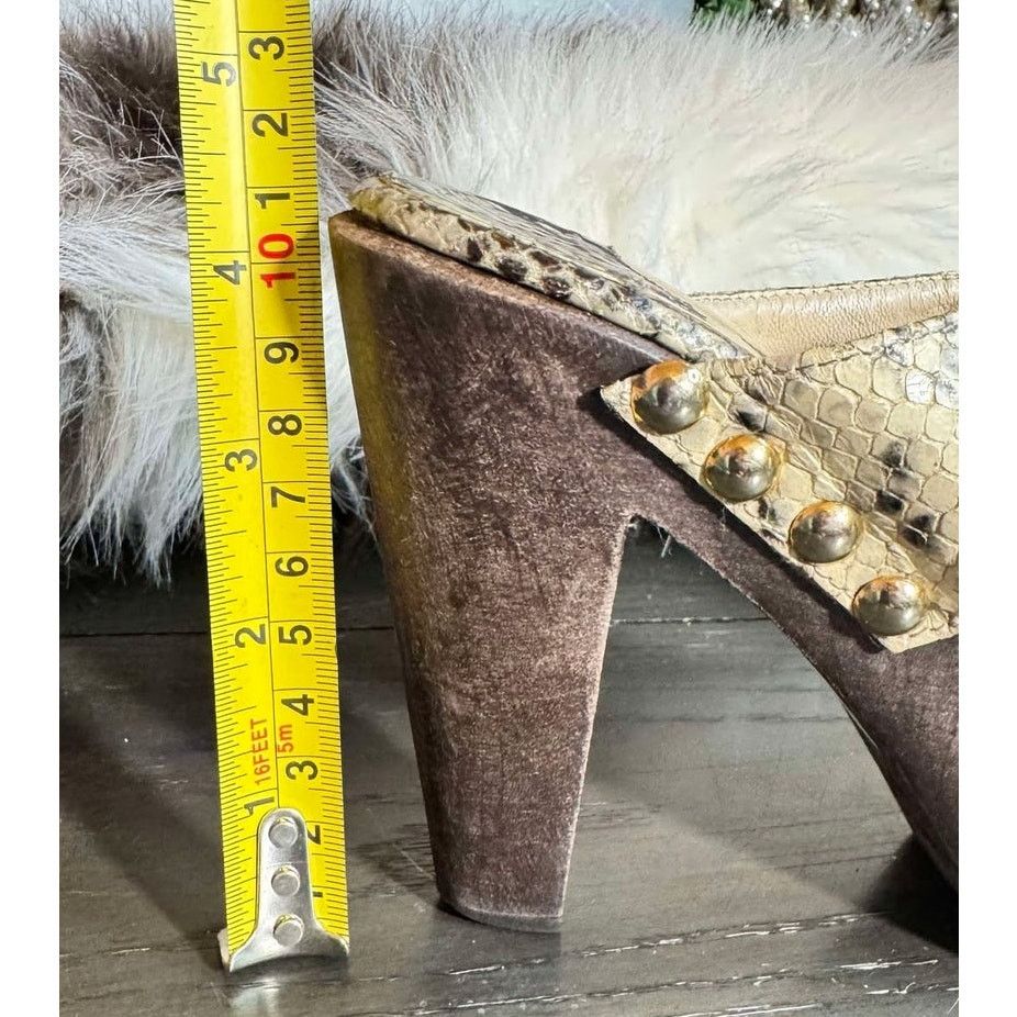 Jimmy Choo Jimmy Choo Mule Snakeskin Heels | Size 36 (US 5.5) Size US 9 / IT 39 - 5 Thumbnail
