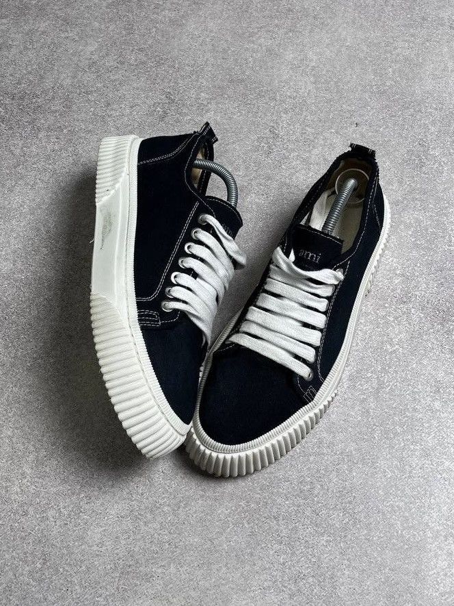 AMI AMI Canvas Top Low Sneakers US 10/EUR 43 Size US 10 / EU 43 - 1 Thumbnail