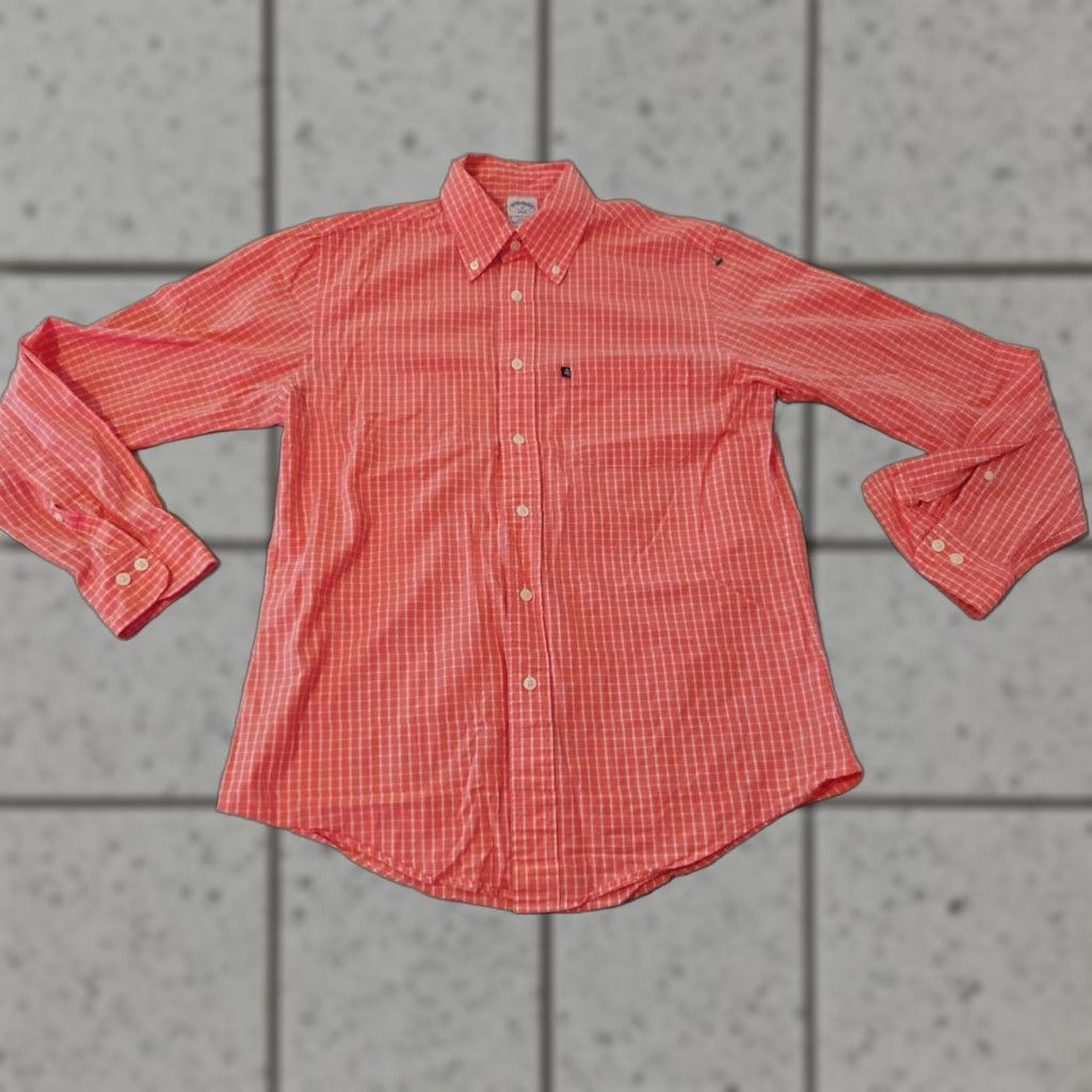 Brooks Brothers VINTAGE Brooks Brothers Dress Shirt Mens Slim Orange Cotton M Size 40R - 1 Thumbnail