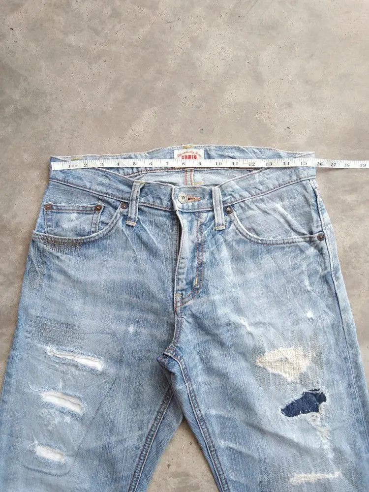 Japanese Brand Vintage Edwin Distressed Jeans 31x29 Size US 31 - 6 Thumbnail