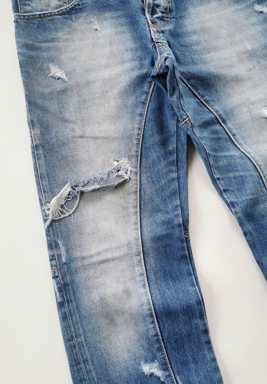 Dsquared2 Dsquared2 Distressed Reworked Ankle Denim Size US 33 - 3 Thumbnail