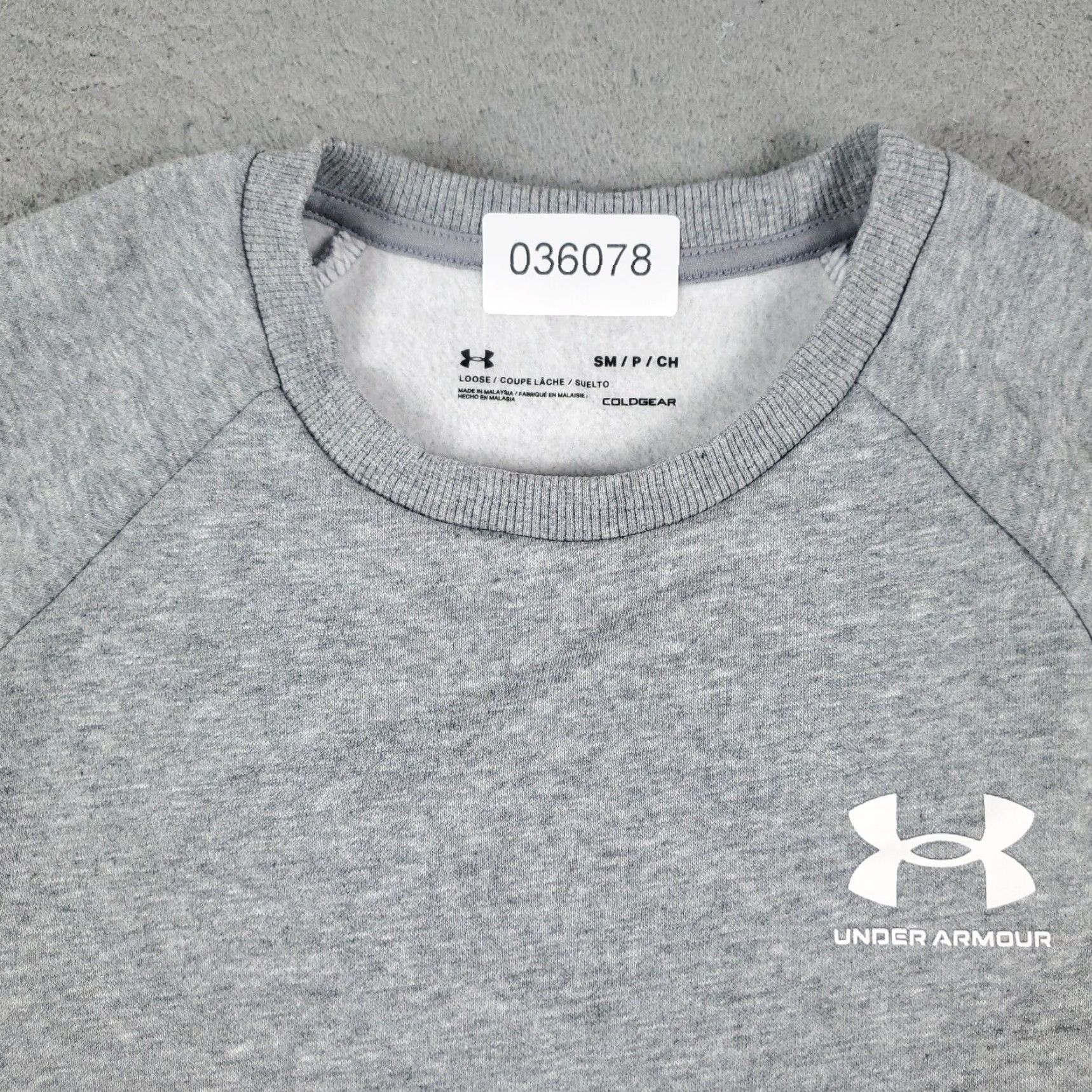 Under Armour Under Armour Mens Small Gray Long Sleeve Pullover Sweater Size US S / EU 44-46 / 1 - 2 Thumbnail