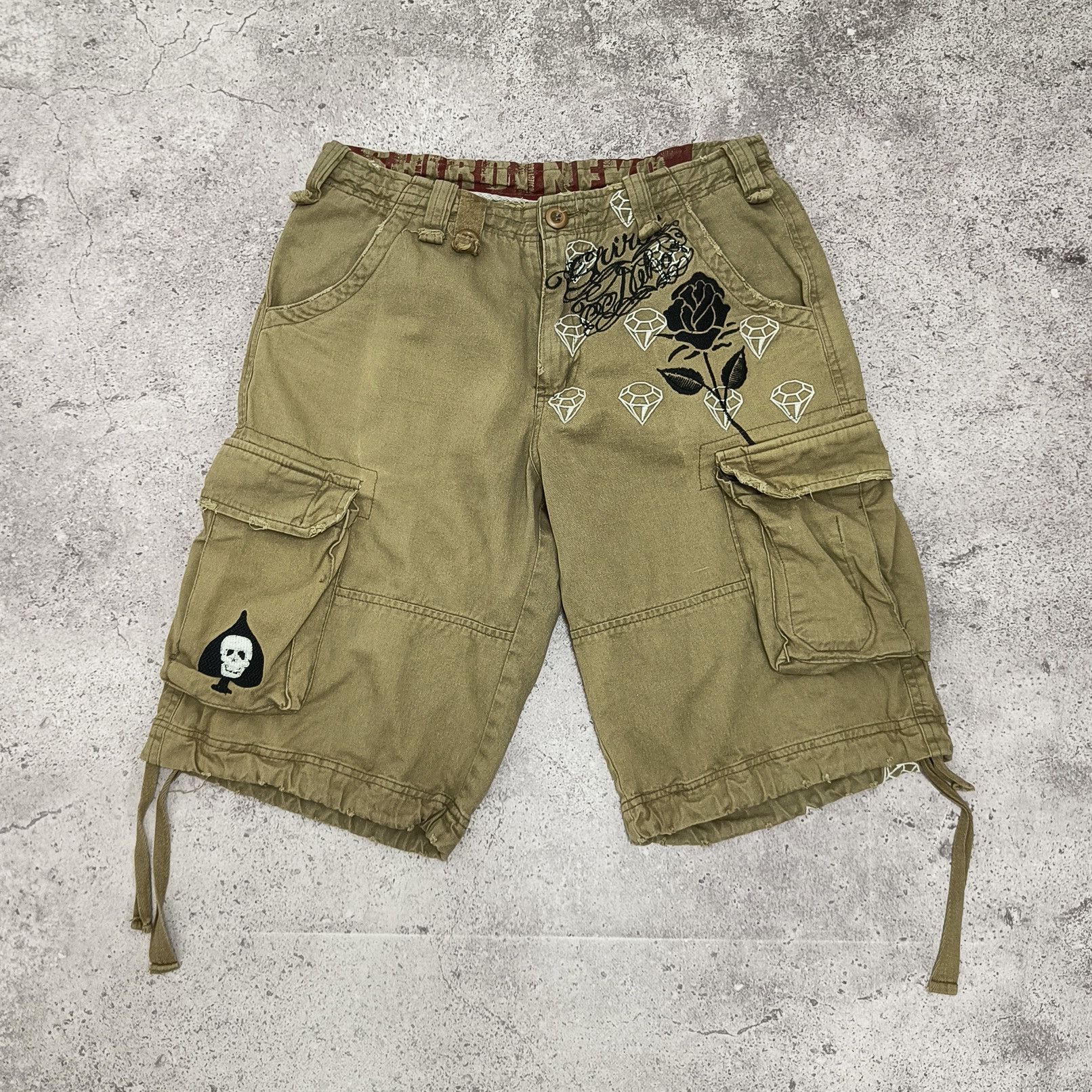 Ed Hardy × Japanese Brand × Vintage Shiroi Neko Japanese Shorts like Ed Hardy Size US 31 - 6 Thumbnail