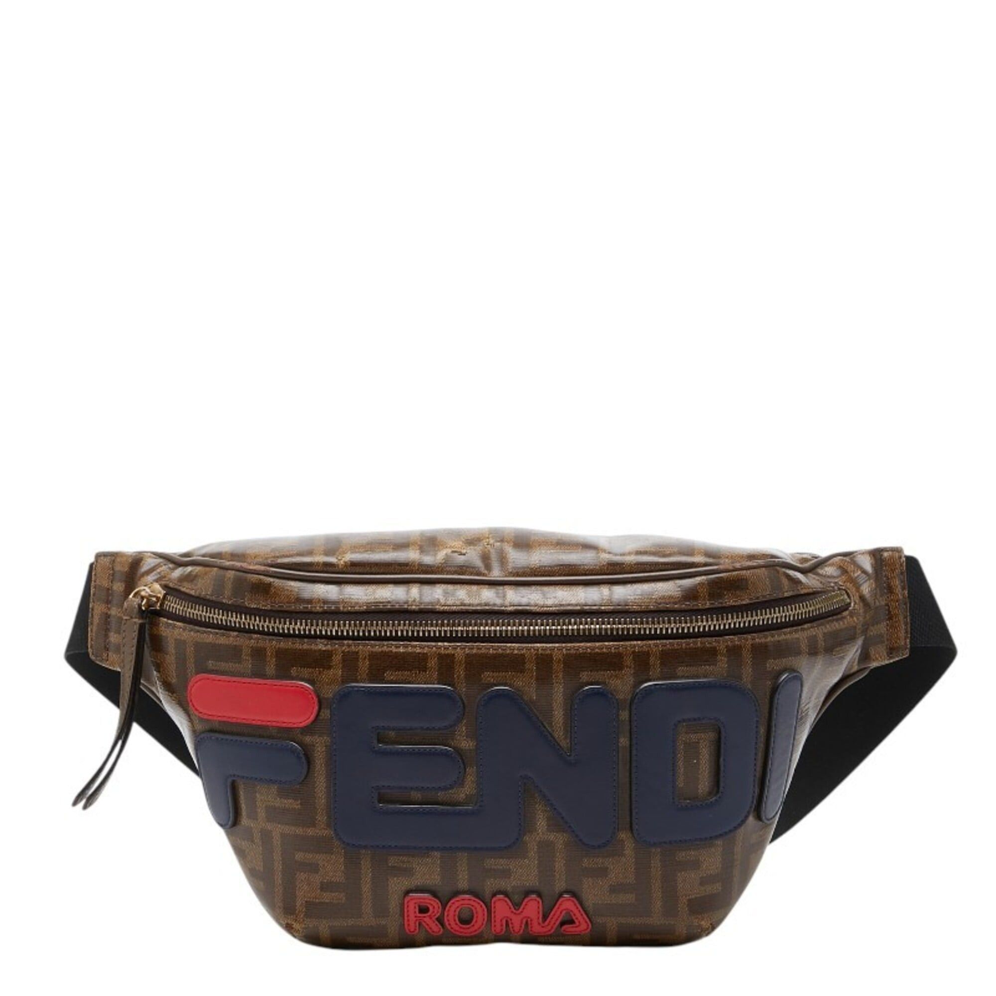 Fendi Fendi x Fila Zucca Body Bag Waist 8BM006 Brown Multicolor Women's FENDI Size ONE SIZE - 1 Thumbnail