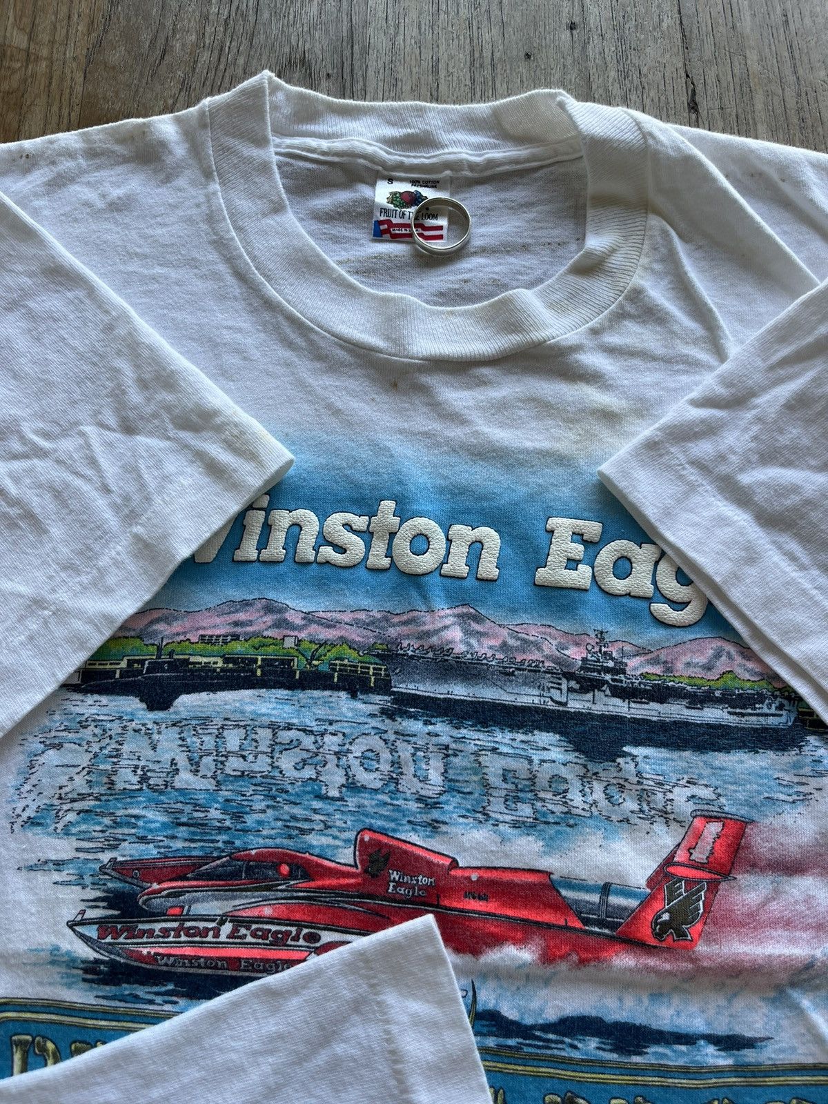 Vintage Vintage Winston Eagle at Pearl Harbor 1990’s sports Tshirt Size US S / EU 44-46 / 1 - 8 Thumbnail