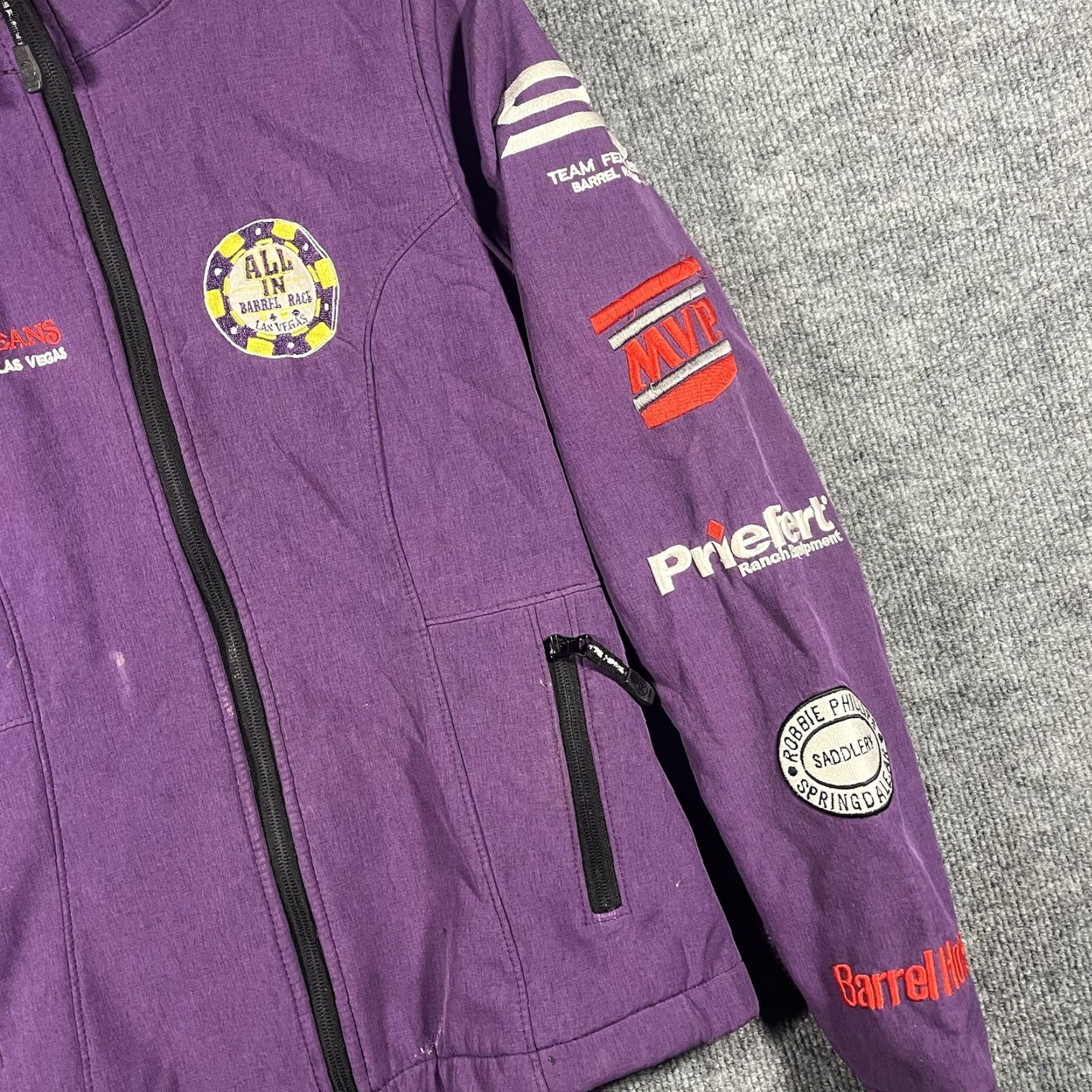 Roper ROPER Full Zip Jacket Women S Purple Western Horse Basic Jacket Casual Size S / US 4 / IT 40 - 5 Thumbnail