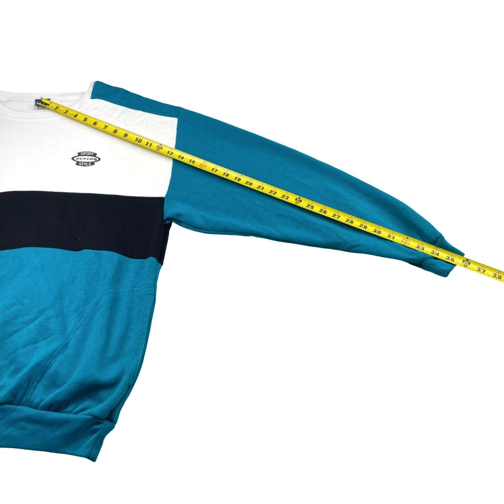 Dunlop VINTAGE Dunlop Men's Pullover Sweatshirt Crewneck XL Teal/White/Black 90s USA Size US XL / EU 56 / 4 - 6 Thumbnail