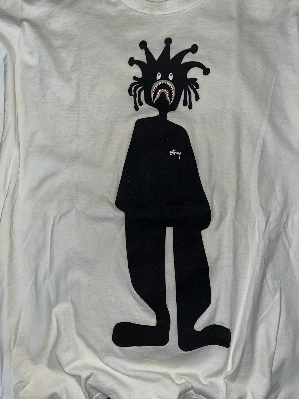 Bape × Stussy Crazy Rare Y2K Baggy Skater Grunge Stussy Bape Shark Man Tee Size US XL / EU 56 / 4 - 2 Thumbnail