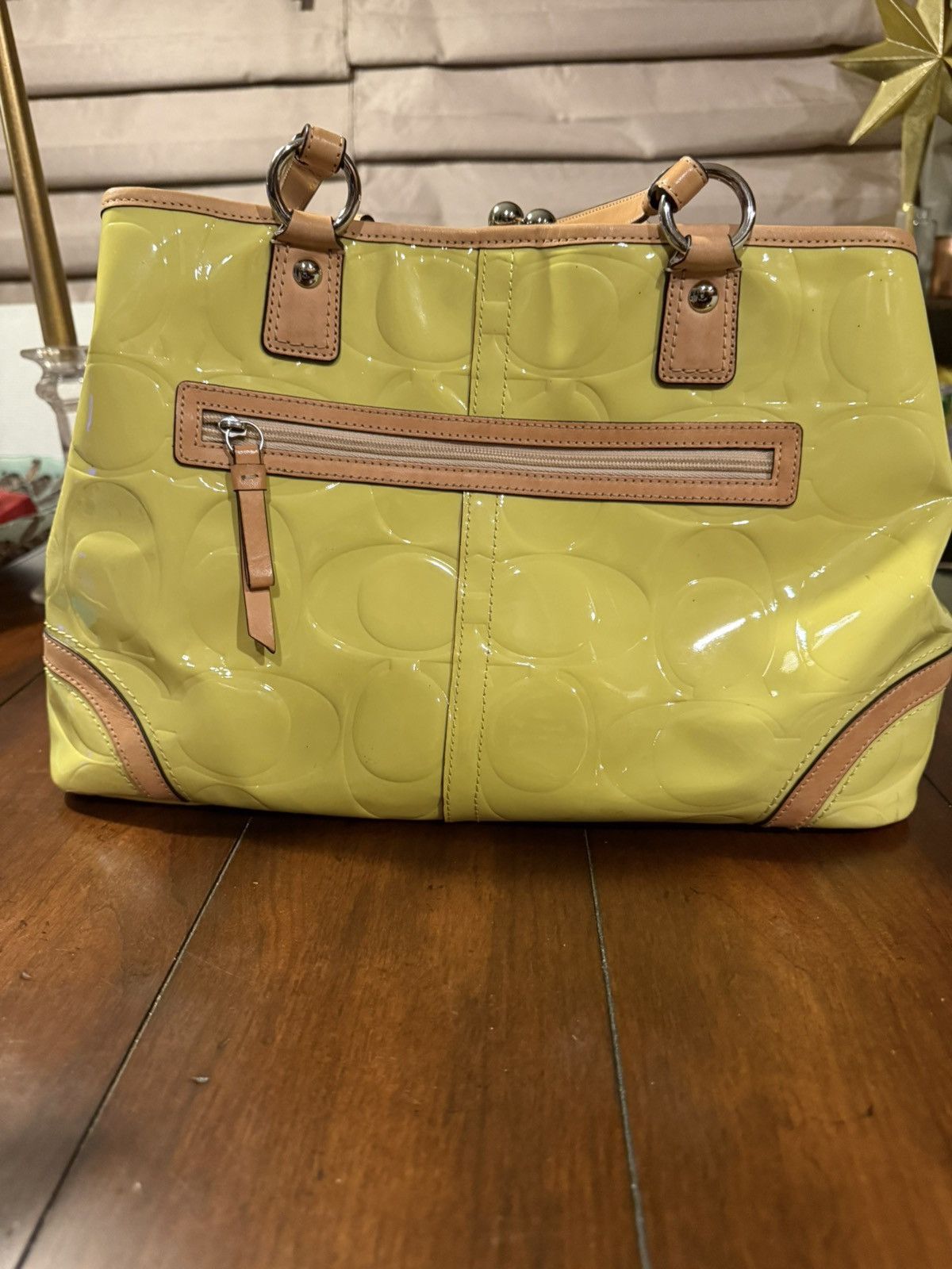 Coach Y2K Era Coach Two Way Tote in Lime Green Size ONE SIZE - 2 Thumbnail