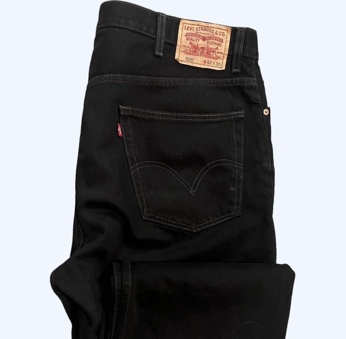 Levi's Levi’s 505 black jeans with distressed details Size US 42 / EU 58 - 2 Thumbnail