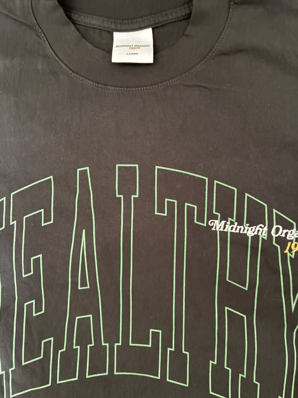 Midnight Organic Midnight Organic “Healthy” Varsity Tee Size US L / EU 52-54 / 3 - 2 Thumbnail