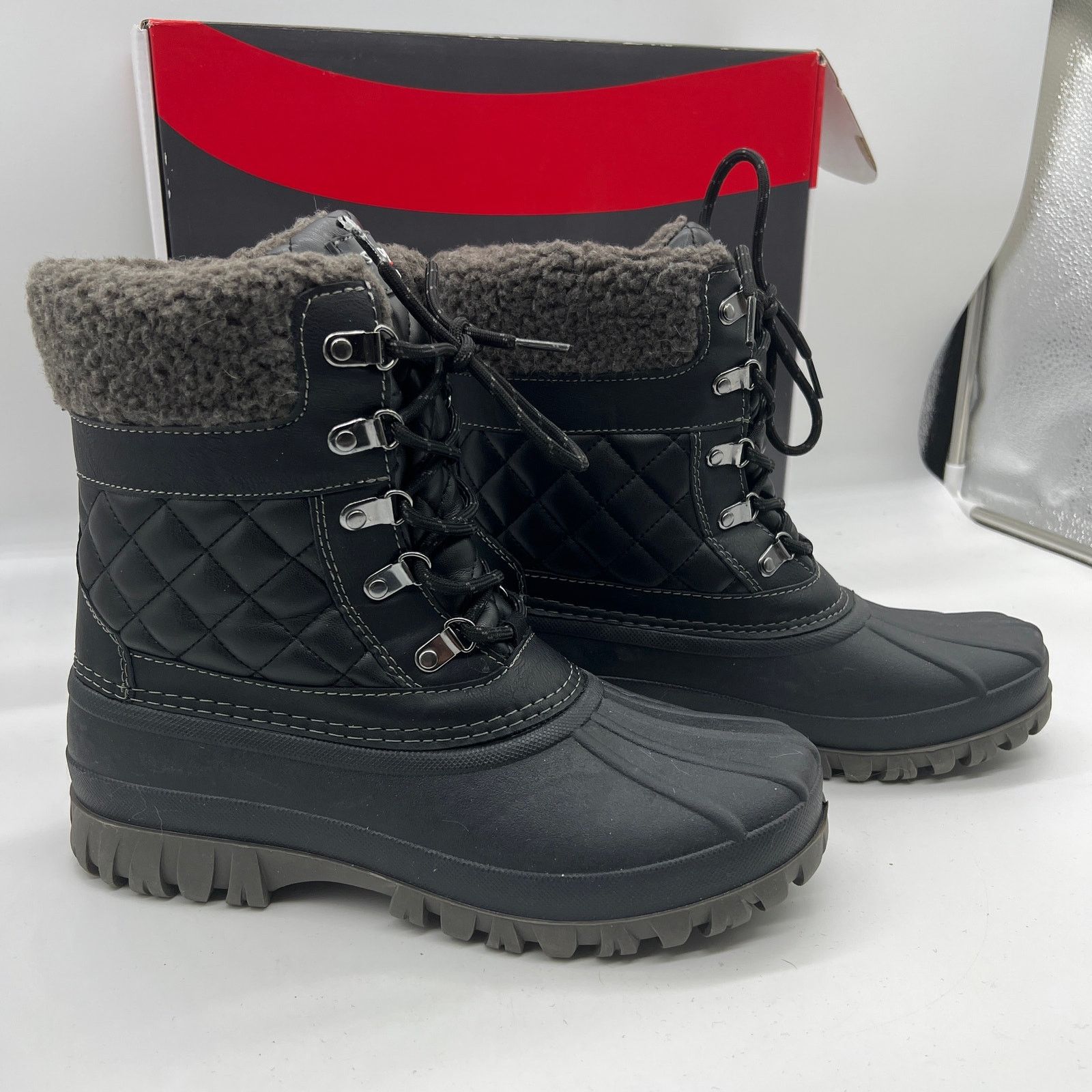 Other Cougar Waterproof Winter Boots Size 10 Wide Black Quilt Size US 10 / IT 40 - 5 Thumbnail