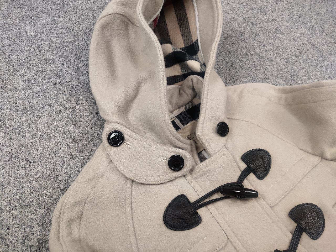 Burberry Burberry Brit Wool Camel Duffle Coat Jacket Nova Check Size S / US 4 / IT 40 - 16 Thumbnail