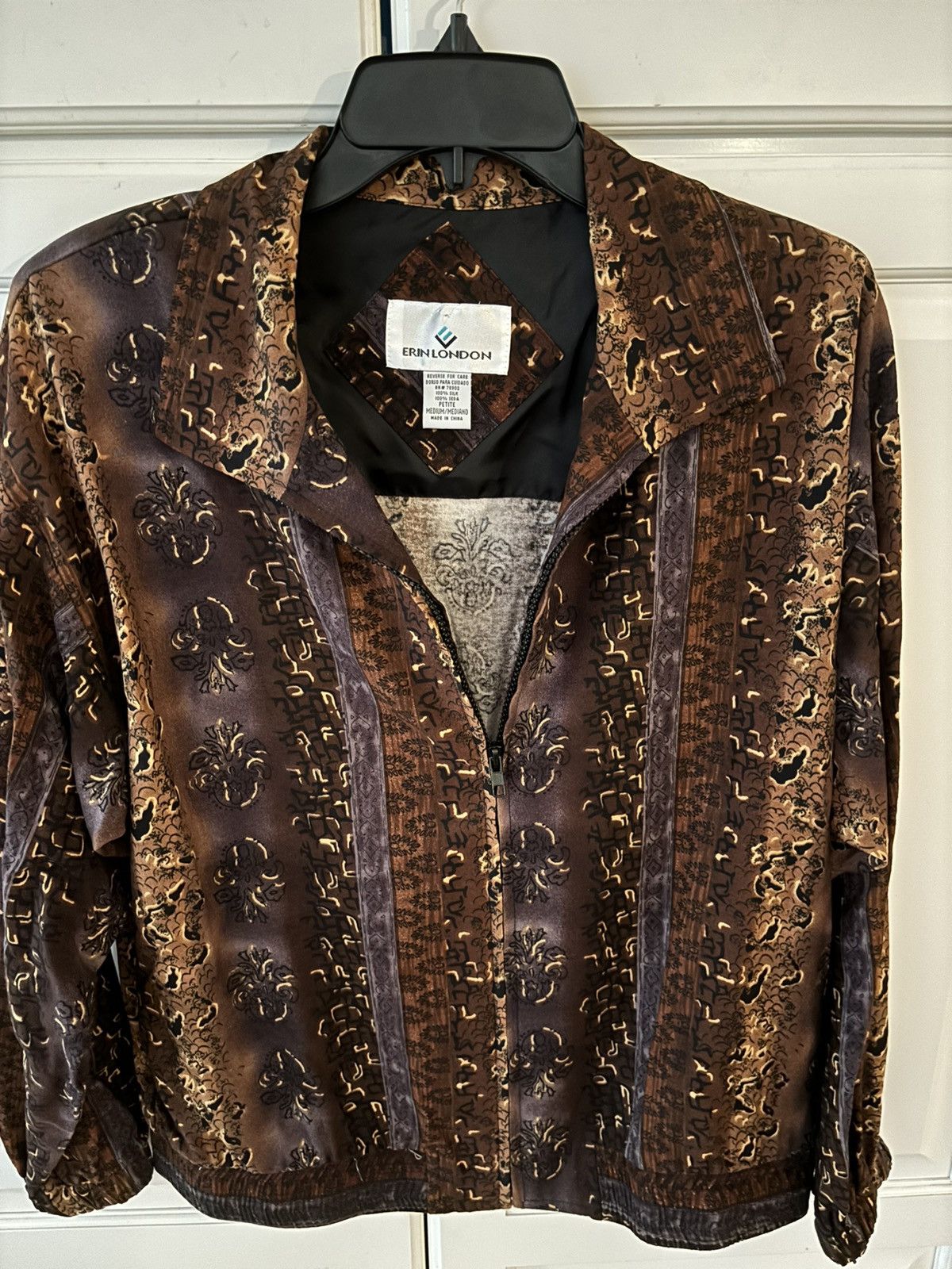 Vintage Vintage Erin London 100% silk windbreaker Size M / US 6-8 / IT 42-44 - 2 Thumbnail