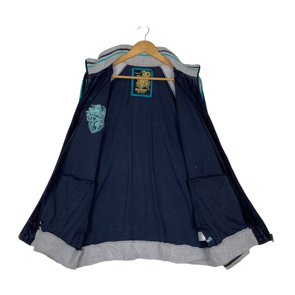 Japanese Brand KISSMARK Colorblock Velvet Jacket #1041-C47 Size US L / EU 52-54 / 3 - 11 Thumbnail