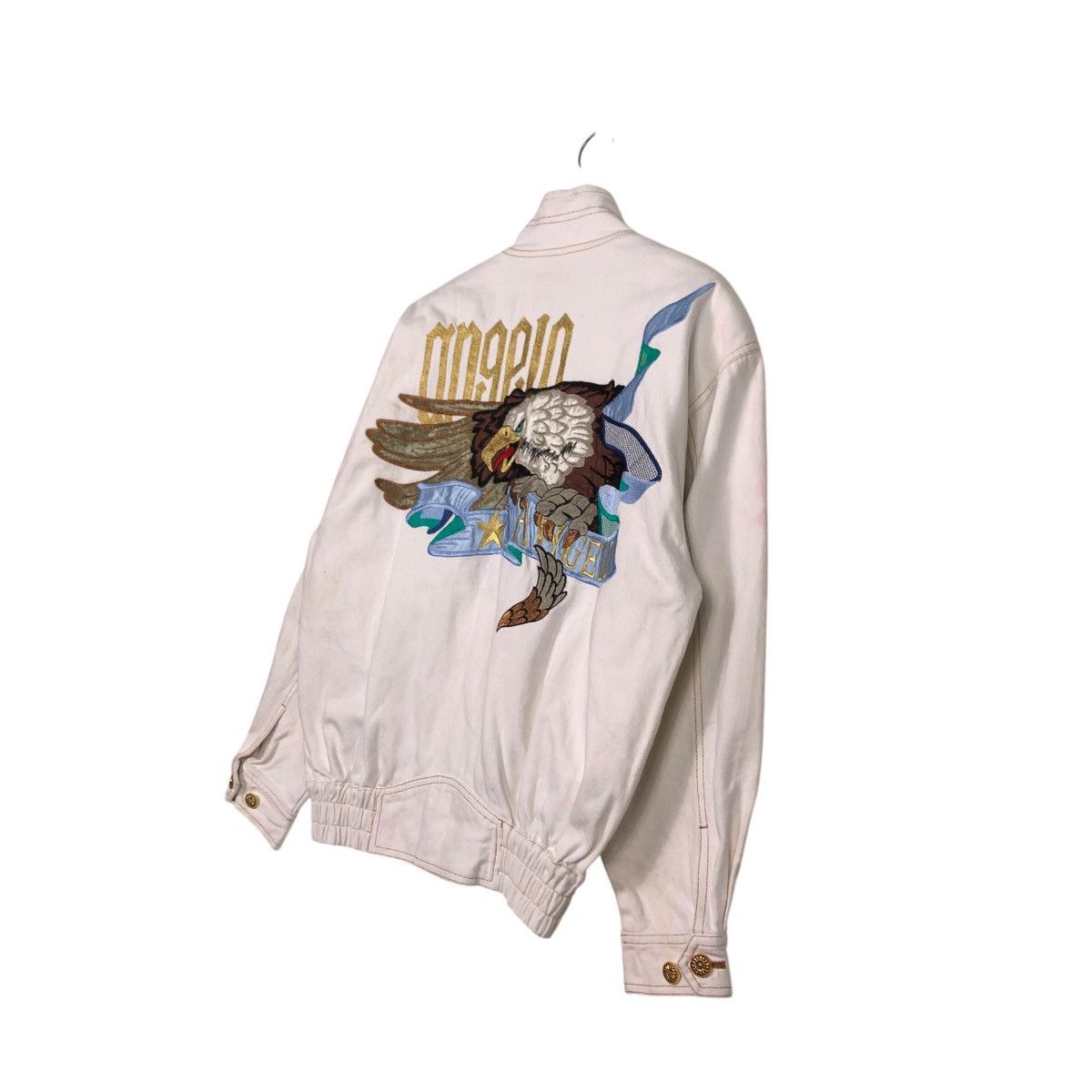 Japanese Brand × Vintage 📌Vintage Bomber Jacket Angelo Embroidered Big Logo Size US L / EU 52-54 / 3 - 11 Thumbnail