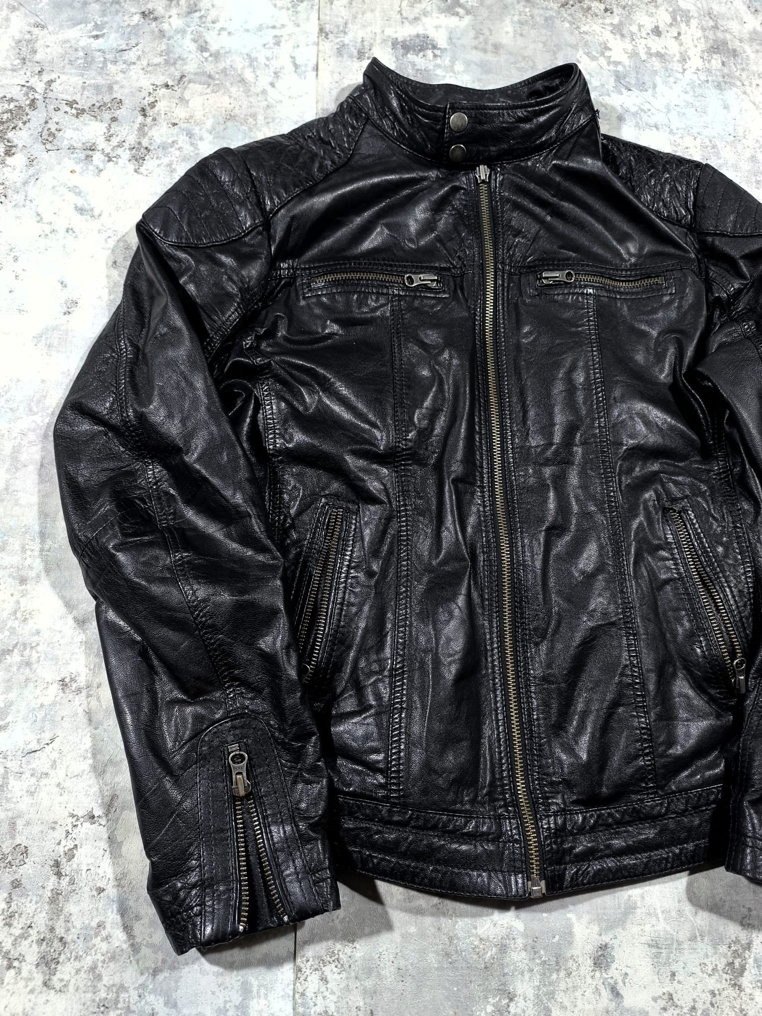 Other VTG HEDI SLIMANE 14th ADDICTION MOTO BIKER LEATHER JACKET Size US M / EU 48-50 / 2 - 9 Thumbnail