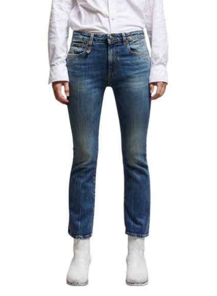 R13 KICK FIT 28 Kelly Stretch Faded Cropped PS26 89043 Size 28" / US 6 / IT 42 - 1 Thumbnail