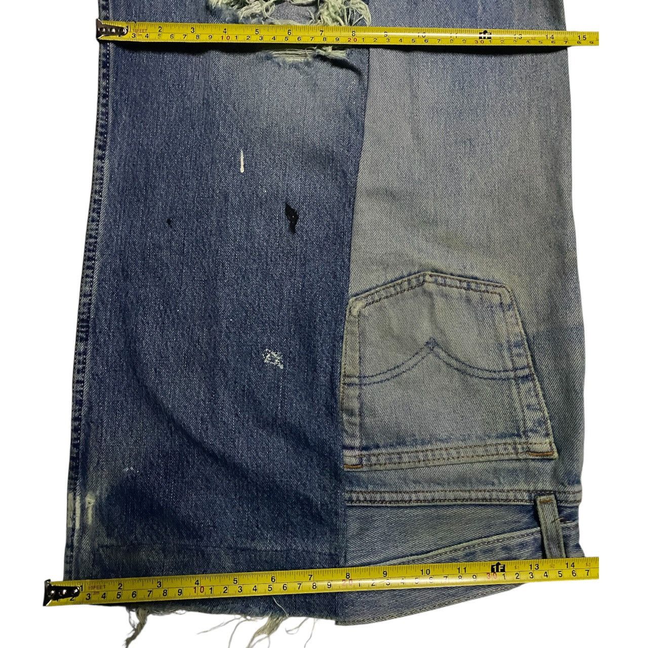 Levi's Levis Crazy Custom Super Baggy Style Paint Splatter Jeans Size US 36 / EU 52 - 22 Thumbnail