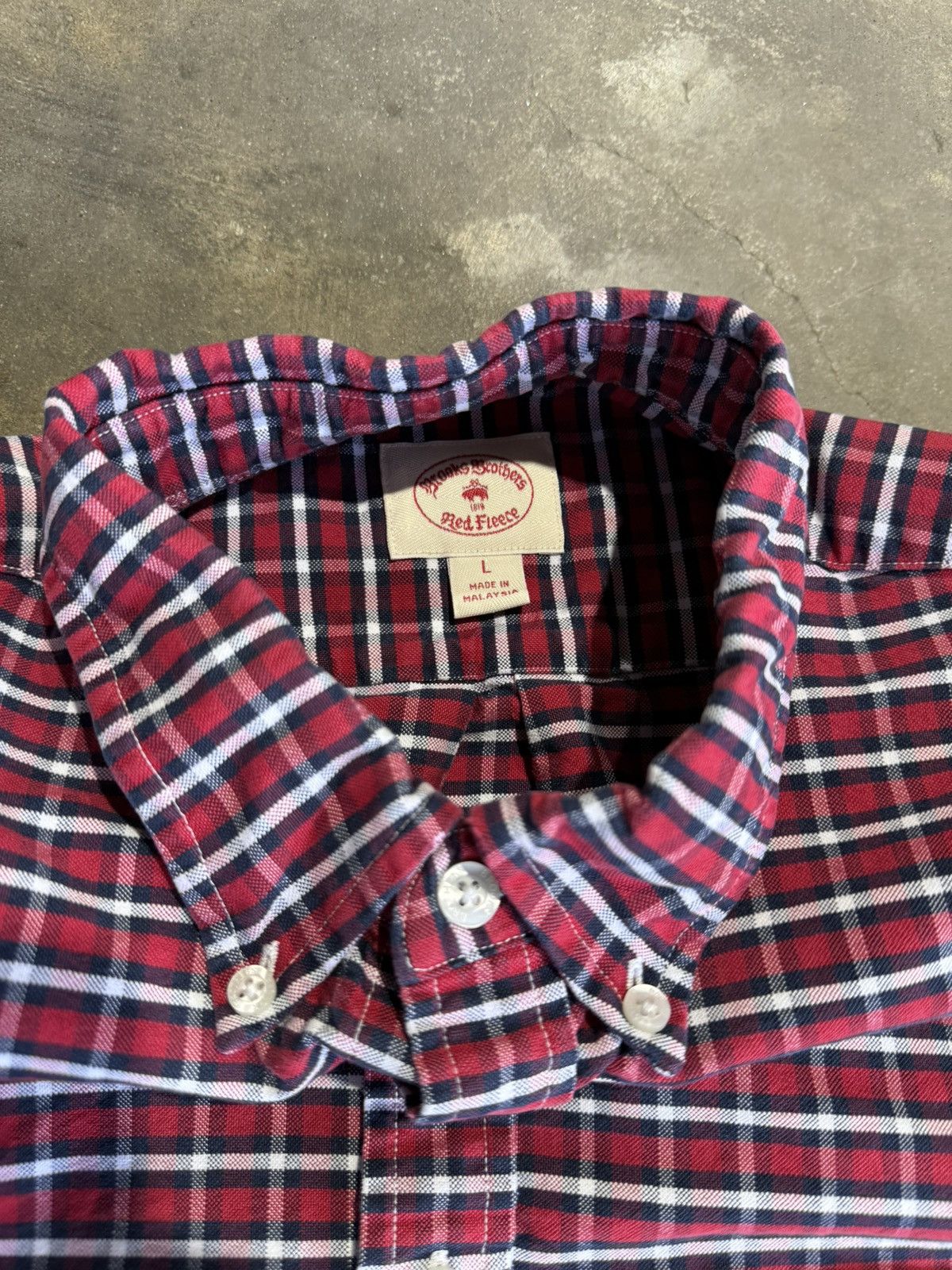 Brooks Brothers Brooks Brothers Red Fleece Patterned Button Up Shirt Size US L / EU 52-54 / 3 - 6 Thumbnail