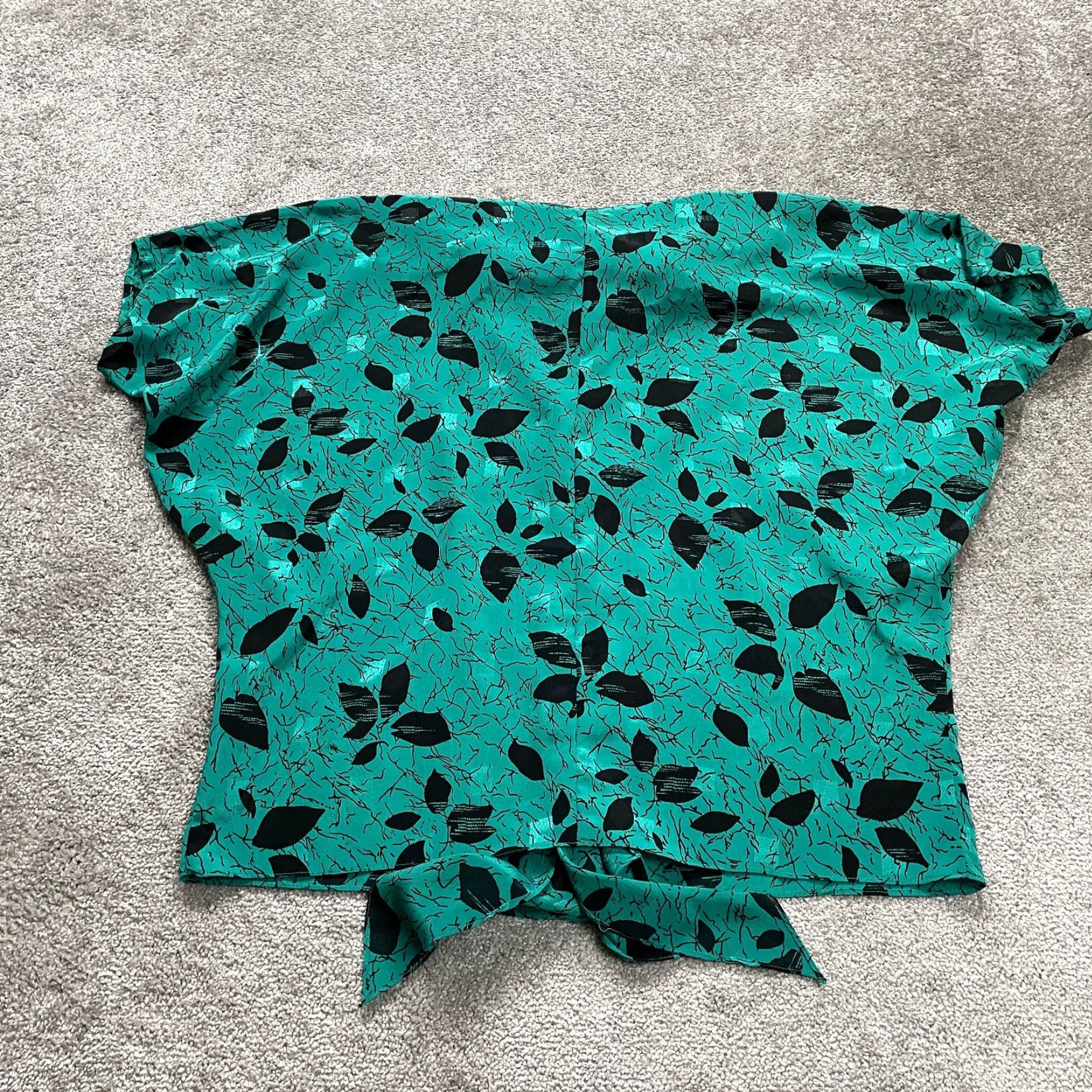 Vintage VINTAGE Lady Carol Petites Of New York Floral Print Top Womens 2X Tie and Button BlueGreen Blouse 2X Womens? Size XXL / US 16-18 / IT 52-54 - 8 Thumbnail