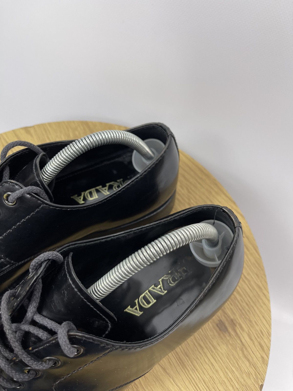 Prada Prada Men's 2EC229 Leather Shoes Size 8 US Black Italy Size US 8 / EU 41 - 4 Thumbnail