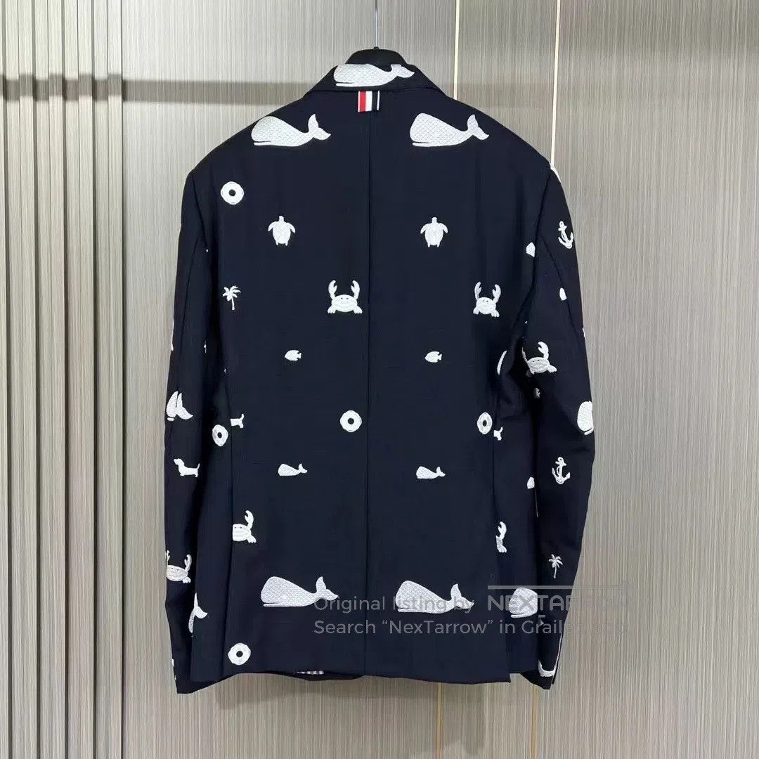 Thom Browne thom browne whale turtle embroidered jacket. Size US M / EU 48-50 / 2 - 2 Thumbnail