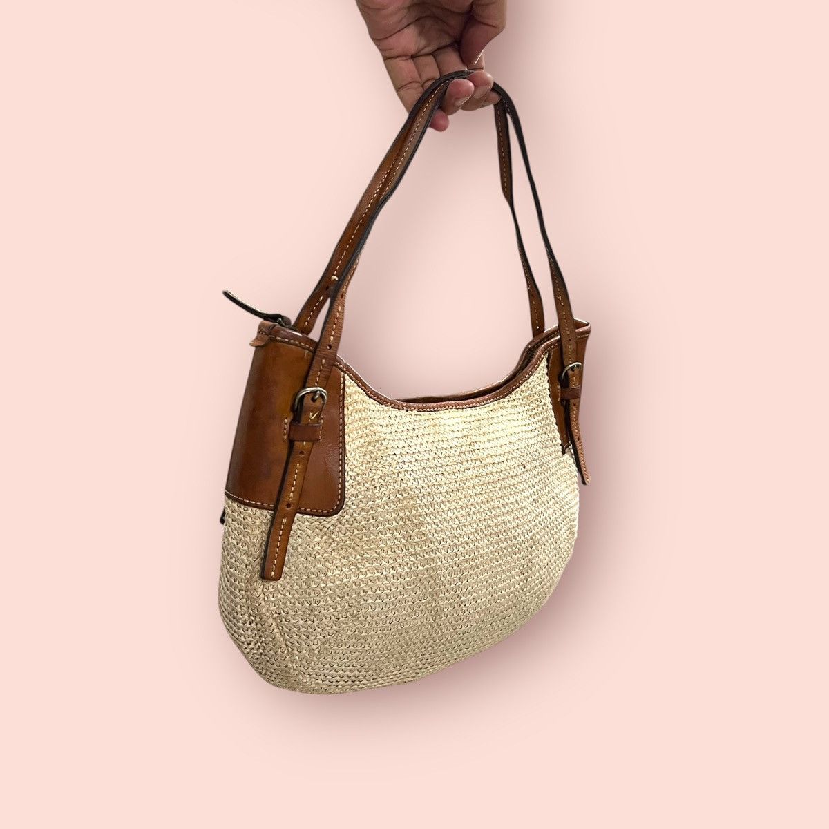 Edition Japan × Japanese Brand × Vintage VINTAGE SAZABY JAPAN CROCHET STRAW / LEATHER STRAPS HANDBAG Size ONE SIZE - 5 Thumbnail