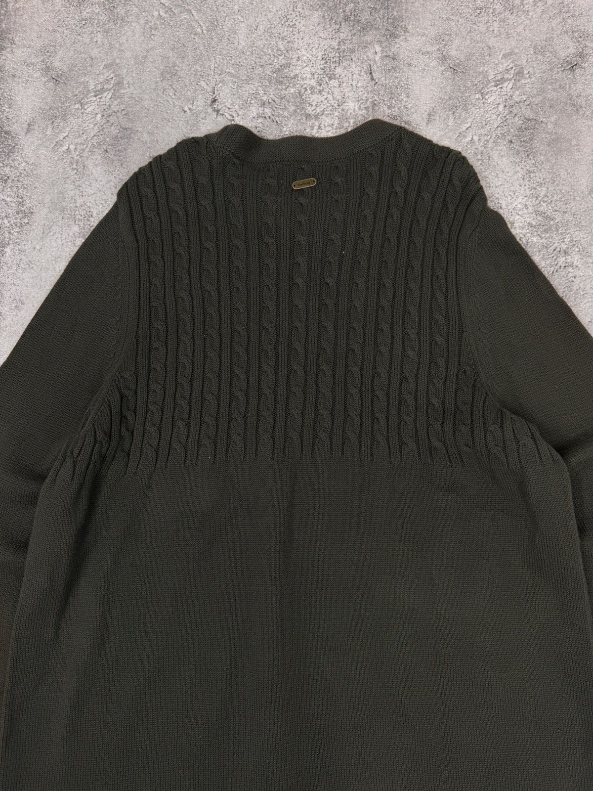Barbour Barbour Women Knit Dress Dark Green Cable Size L Size L / US 10 / IT 46 - 6 Thumbnail