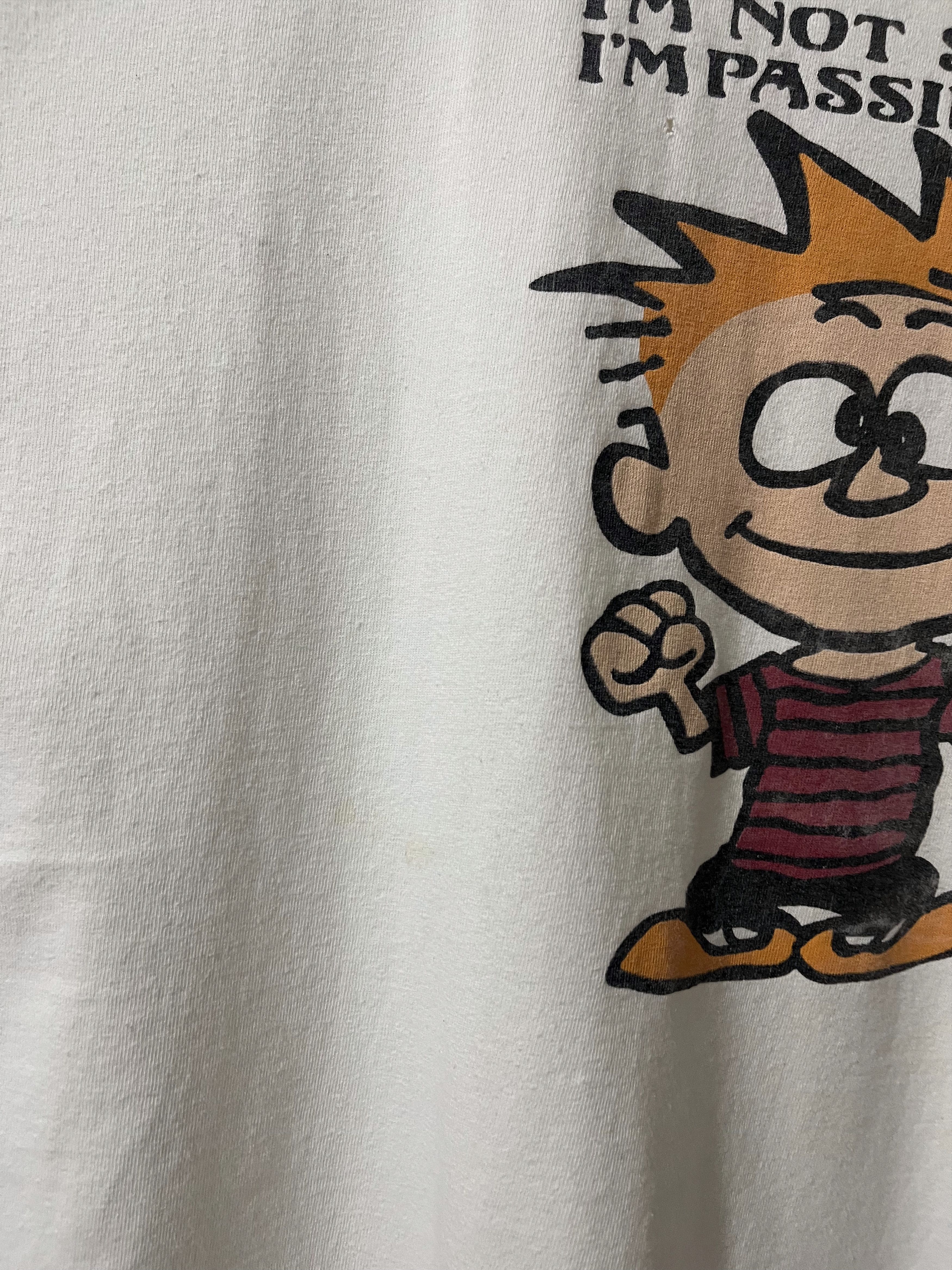 Vintage VINTAGE 2000S CALVIN AND HOBBES 'PASSING GAS' T-SHIRT Size US XL / EU 56 / 4 - 3 Thumbnail