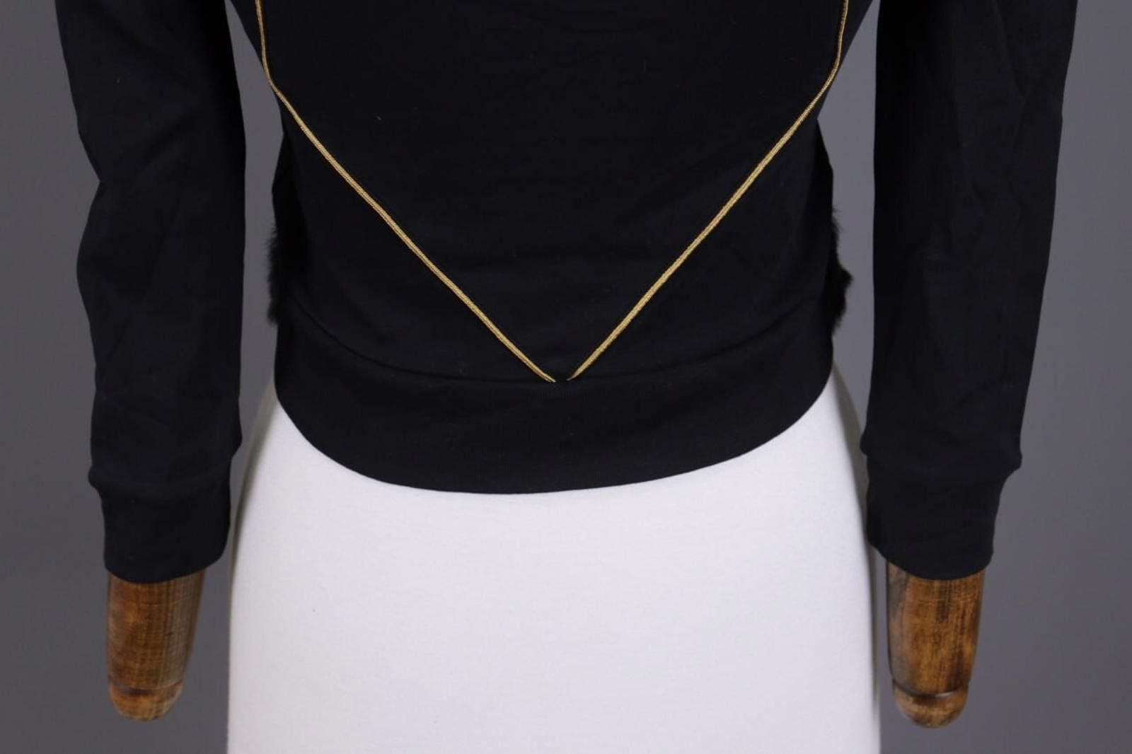 John Galliano Kids John Galliano Black Faux Fur Cropped Sweater Size 10 Size L / US 10 / IT 46 - 9 Thumbnail