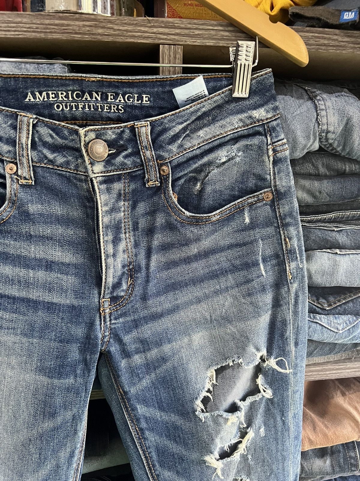 American Eagle Outfitters 🔥American Eagle Outfitters Distressed Denim Size 28" / US 6 / IT 42 - 9 Thumbnail