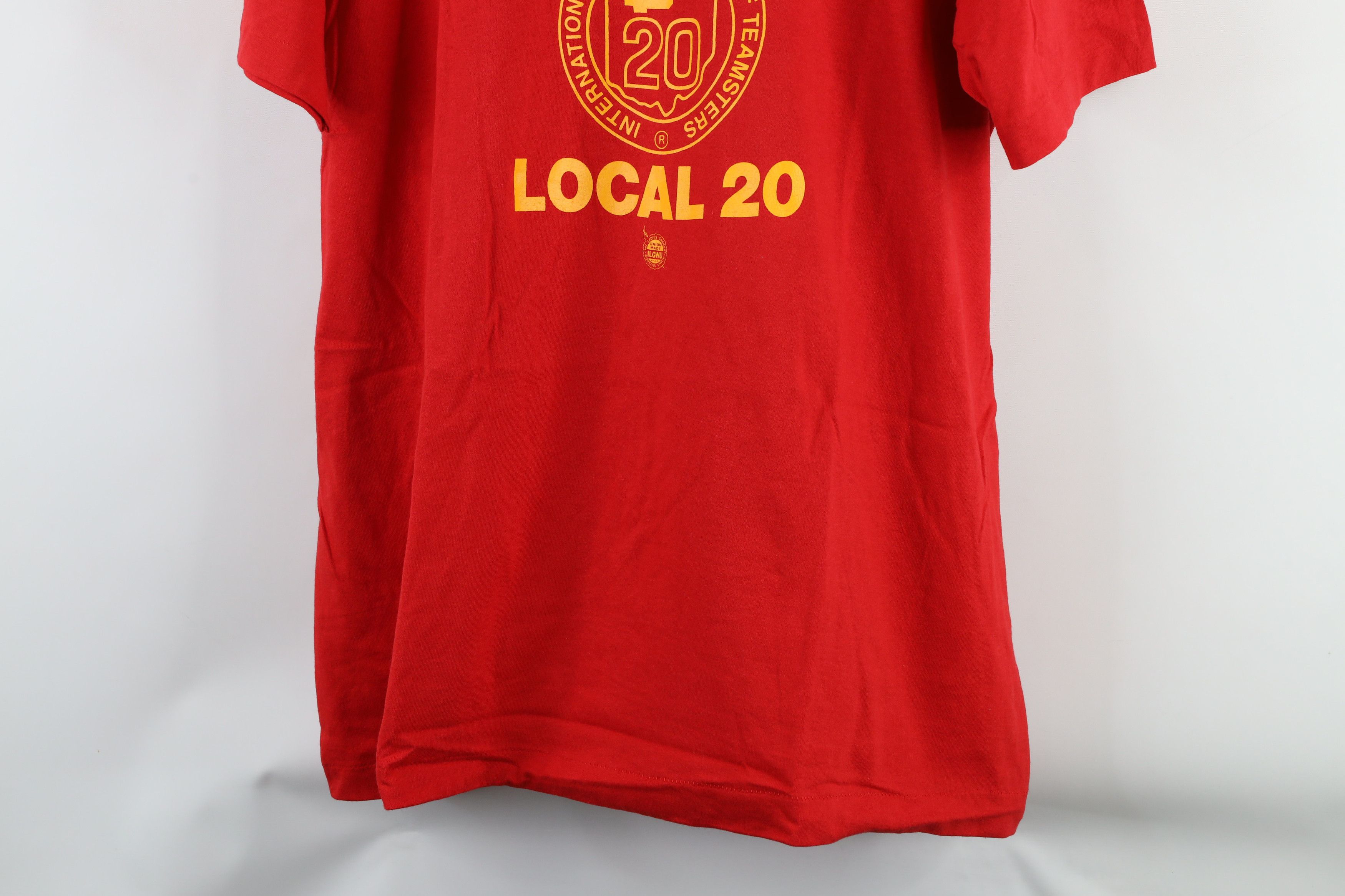 Vintage Deadstock Vintage 90s 20 Teamsters Union T-Shirt Red USA Size US XXL / EU 58 / 5 - 3 Thumbnail